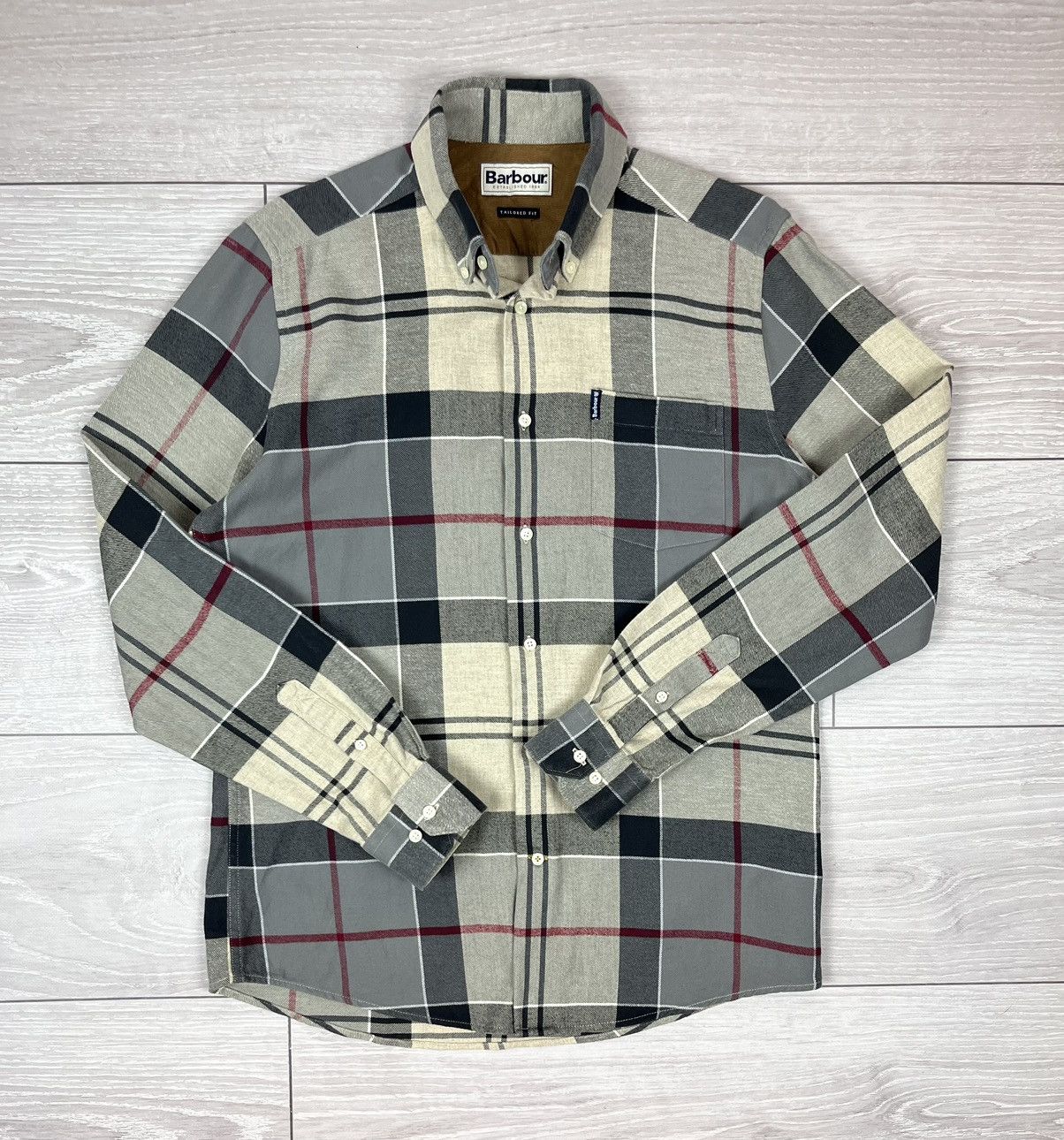 Barbour x4 Barbour Tailored Flannel Checkered Button Shirt M Size Size US M / EU 48-50 / 2 - 6 Thumbnail