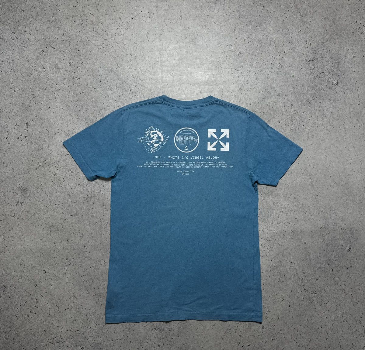 Off-White Off-White Luxury Blue T-Shirt Size M Big Logo Size US M / EU 48-50 / 2 - 1 Thumbnail