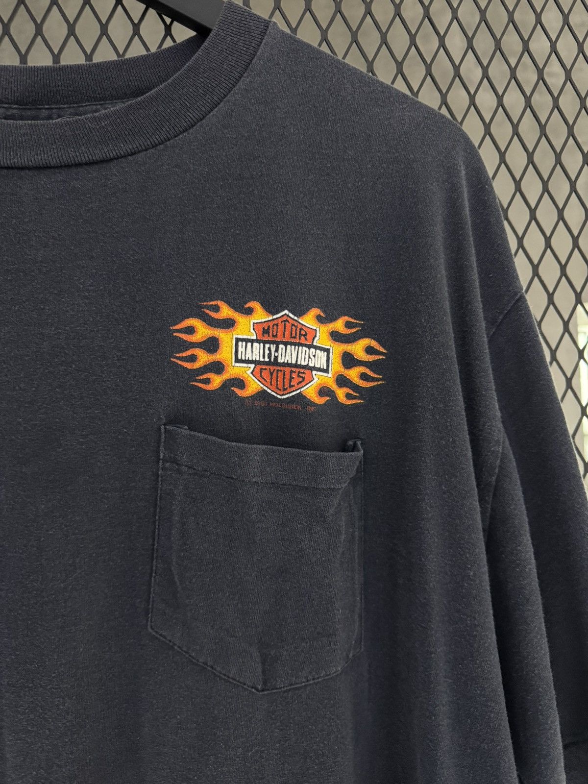 Harley Davidson Vintage 1991 Harley Davidson Marion County Pocket Tee Size US XL / EU 56 / 4 - 2 Thumbnail