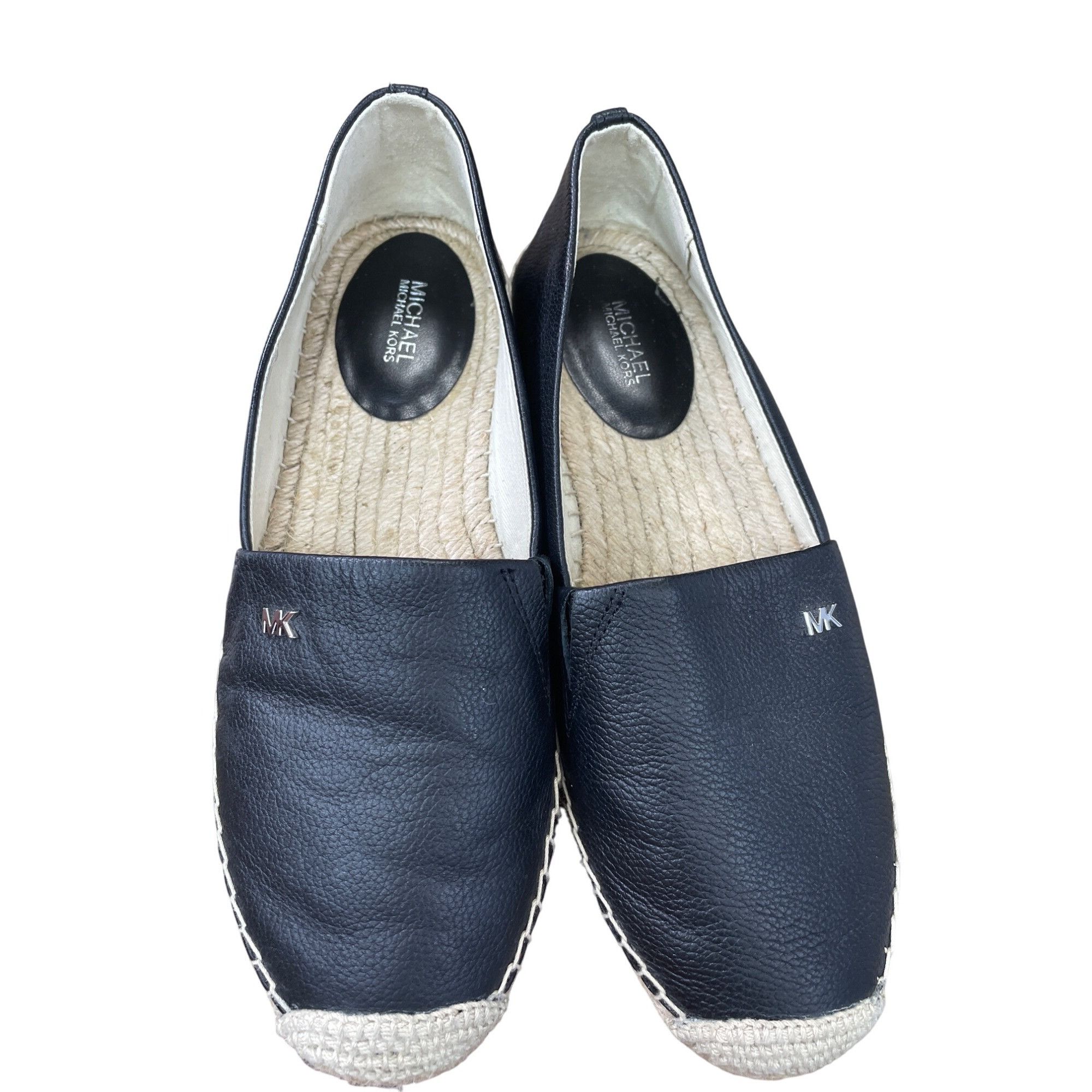 Michael Kors Michael Kors Womens Black Leather Espadrille Flats Size 6M S Size US 6 / IT 36 - 13 Thumbnail