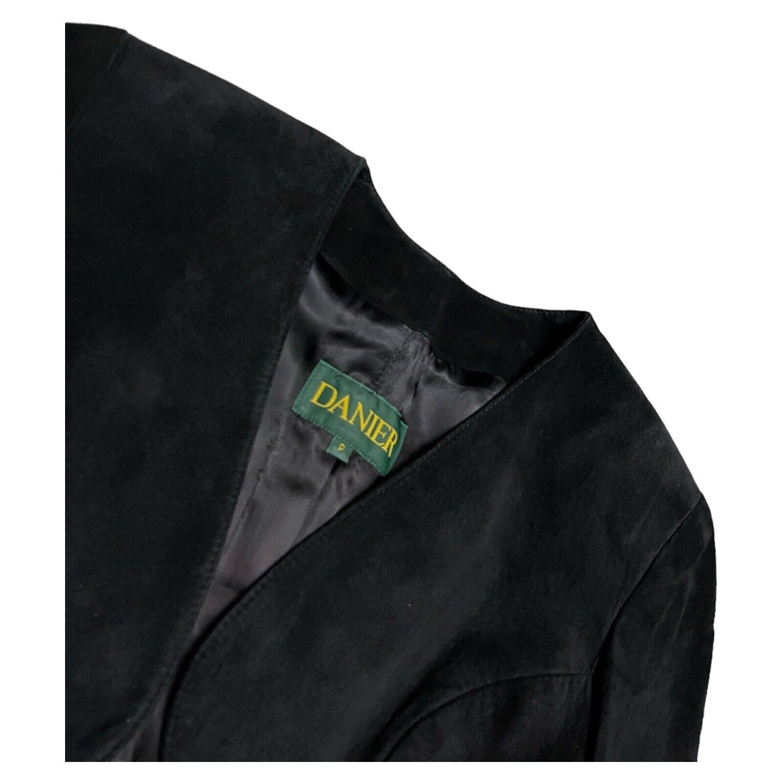 Danier × Leather × Vintage Danier Vintage 90s SUEDE LEATHER Black 2-pc Pants & Jacket Size XS / US 0-2 / IT 36-38 - 3 Thumbnail