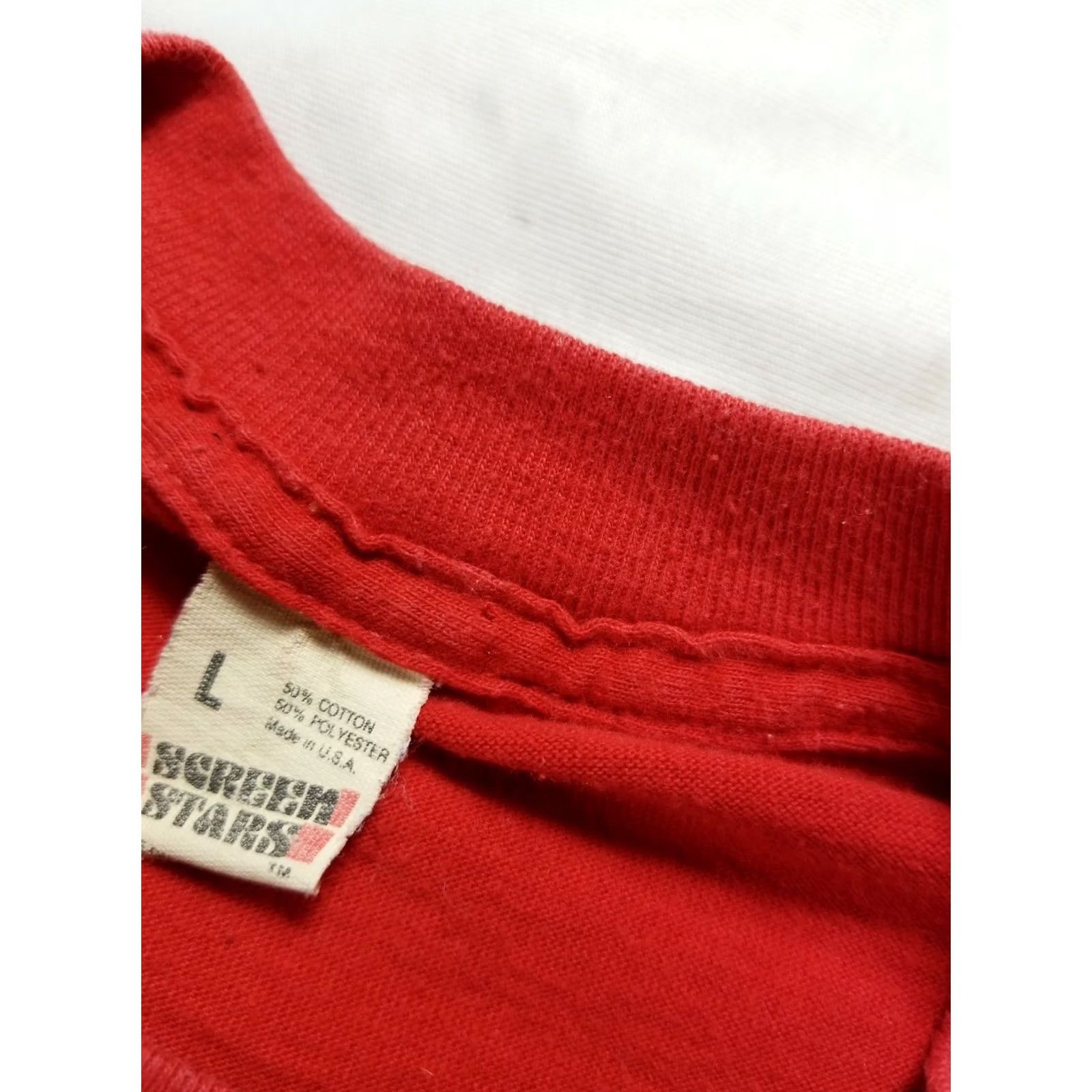 Vintage VINTAGE 80s PHILADELPHIA DISTANCE RUN 1983 YMCA LIBERTY BELL shirt Large Nike Unisex Adult Short Sleeve Red Cotton Blend Graphic Tee Size US L / EU 52-54 / 3 - 5 Thumbnail