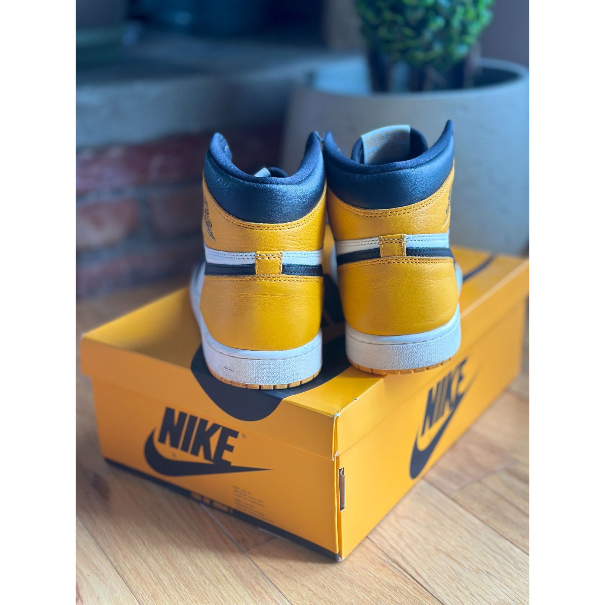 Nike 555088 711 NIKE AIR JORDAN 1 “TAXI YELLOW TOE” RETRO HIGH OG Size US 11.5 / EU 44-45 - 8 Thumbnail
