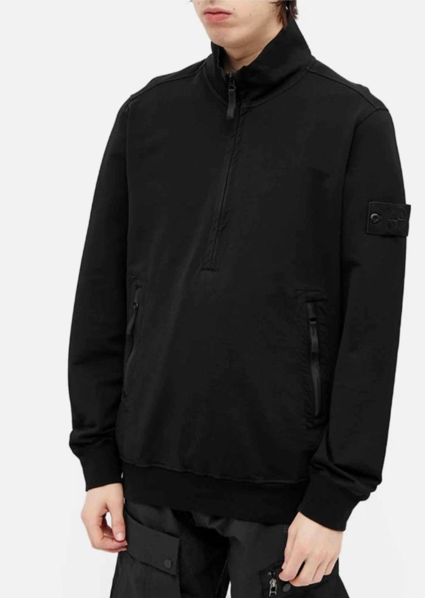 Stone Island Stone Island Ghost Half Zip Sweat Black Size US XXL / EU 58 / 5 - 1 Thumbnail