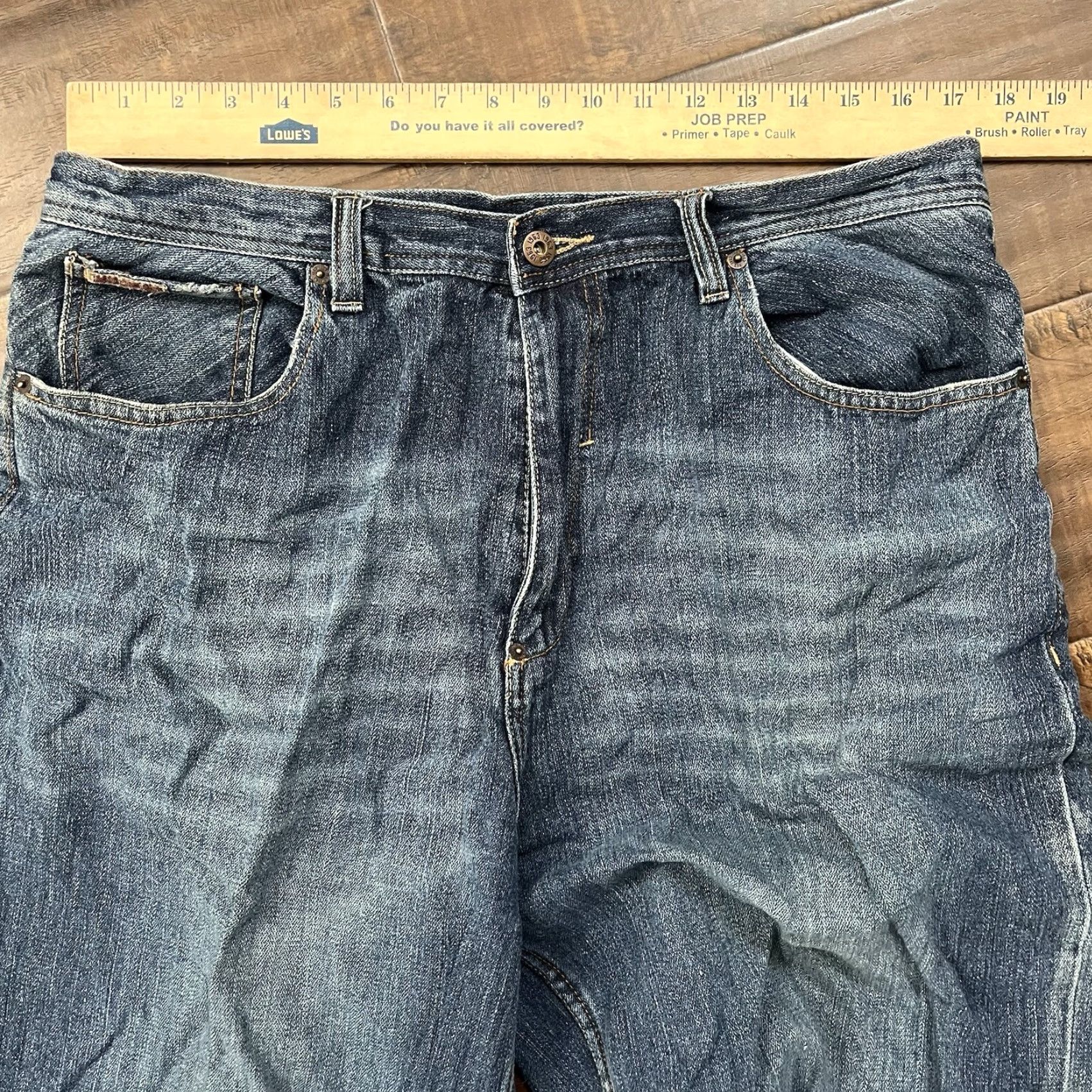 Vintage VINTAGE Meoshe Jeans Men’s 34x31 Blue Wide-Leg Baggy 90s Hip Hop Grunge 34x31 Jeans Men’s Blue Denim Cotton 5-Pocket Regular Inseam 31in XS? Size US 34 / EU 50 - 3 Thumbnail