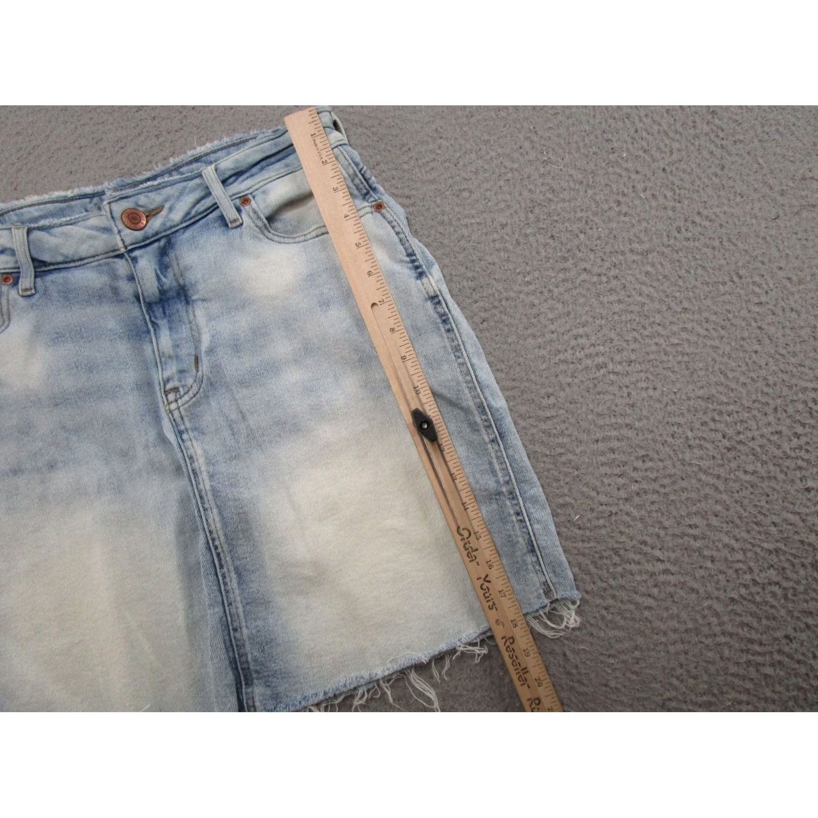Vintage Maurices Denim Skirt Size 8 Blue Mini Straight Pocket Cotton Spandex Jeans Style Size 30" / US 8 / IT 44 - 5 Thumbnail