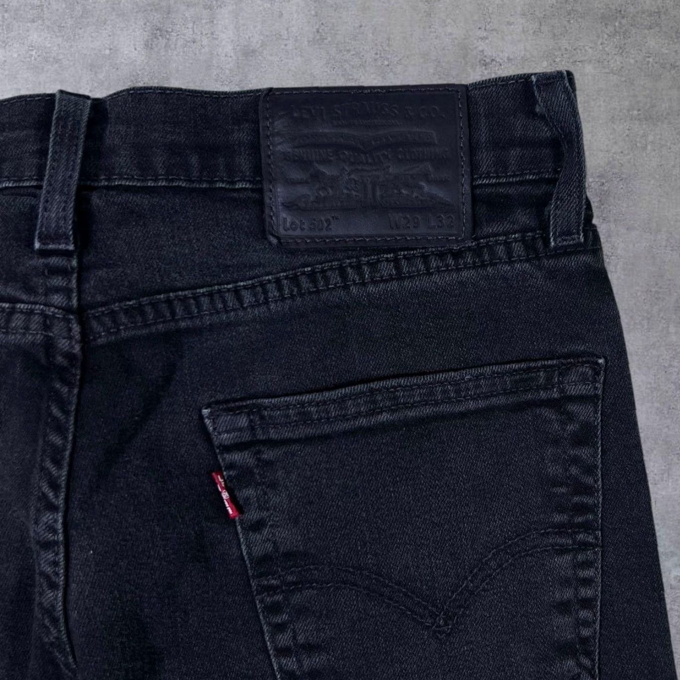 Levi's Levi's Lot 502 Premium Black Denim Slim Skinny Stretch Tapered Fit Jeans W29 L32 Size US 29 - 6 Thumbnail
