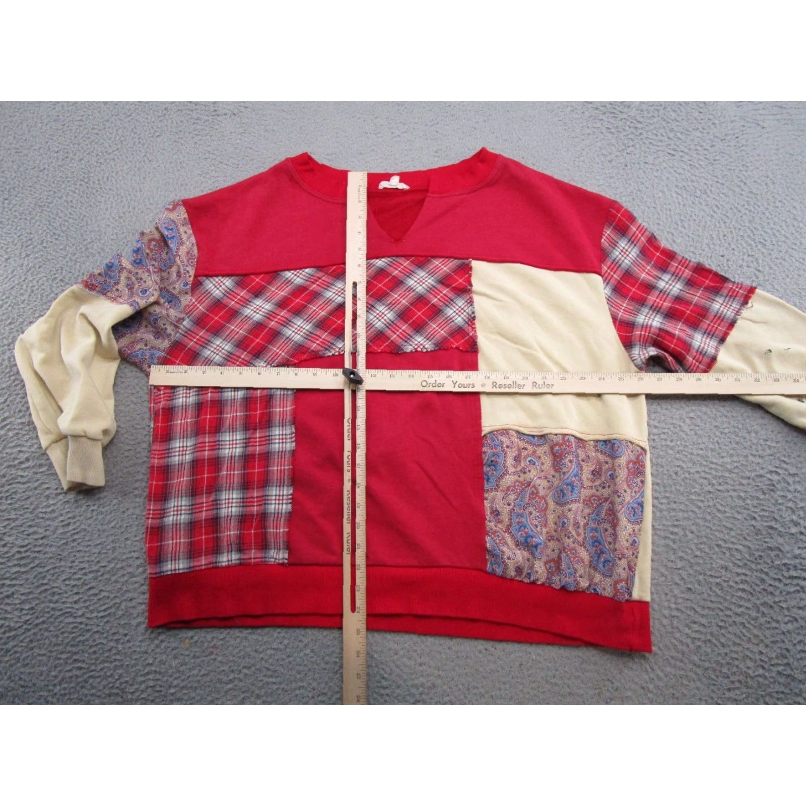 Vintage Oli & Hali Sweatshirt Women's Size M Boho Chic Oversized Patchwork Baggy READ Size M / US 6-8 / IT 42-44 - 6 Thumbnail