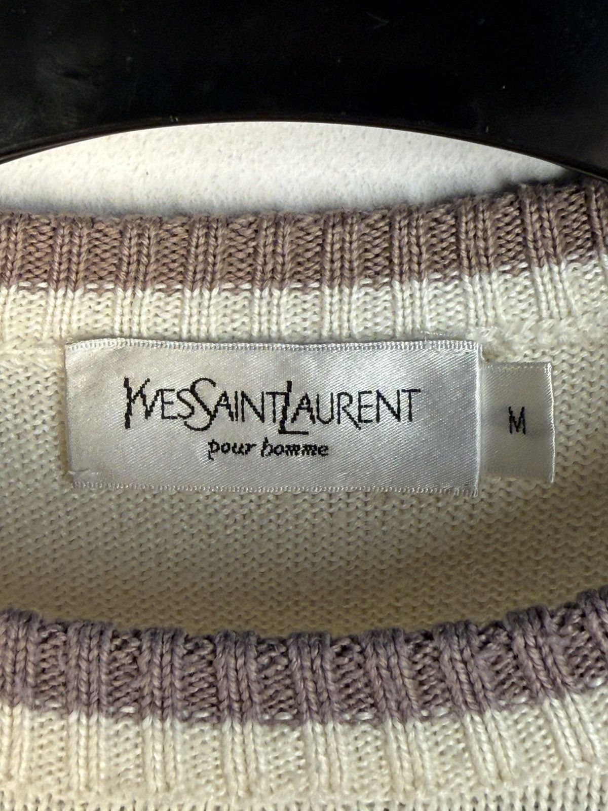 Yves Saint Laurent Beige YSL Sweater Big Logo Lightweight Size US M / EU 48-50 / 2 - 4 Thumbnail