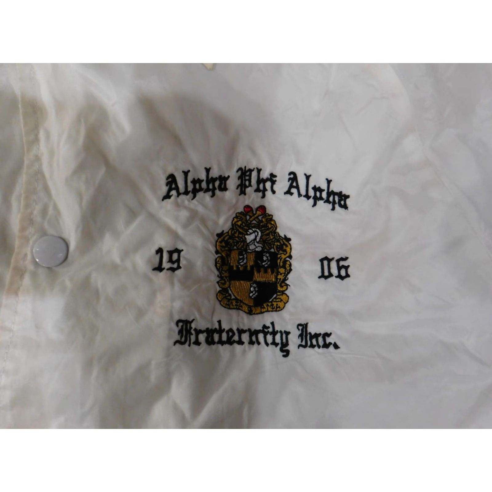 Augusta Sportswear VINTAGE Alpha Phi Alpha Jacket Mens Medium Augusta Embroidered Fraternity 1906 Greek Size US M / EU 48-50 / 2 - 6 Thumbnail