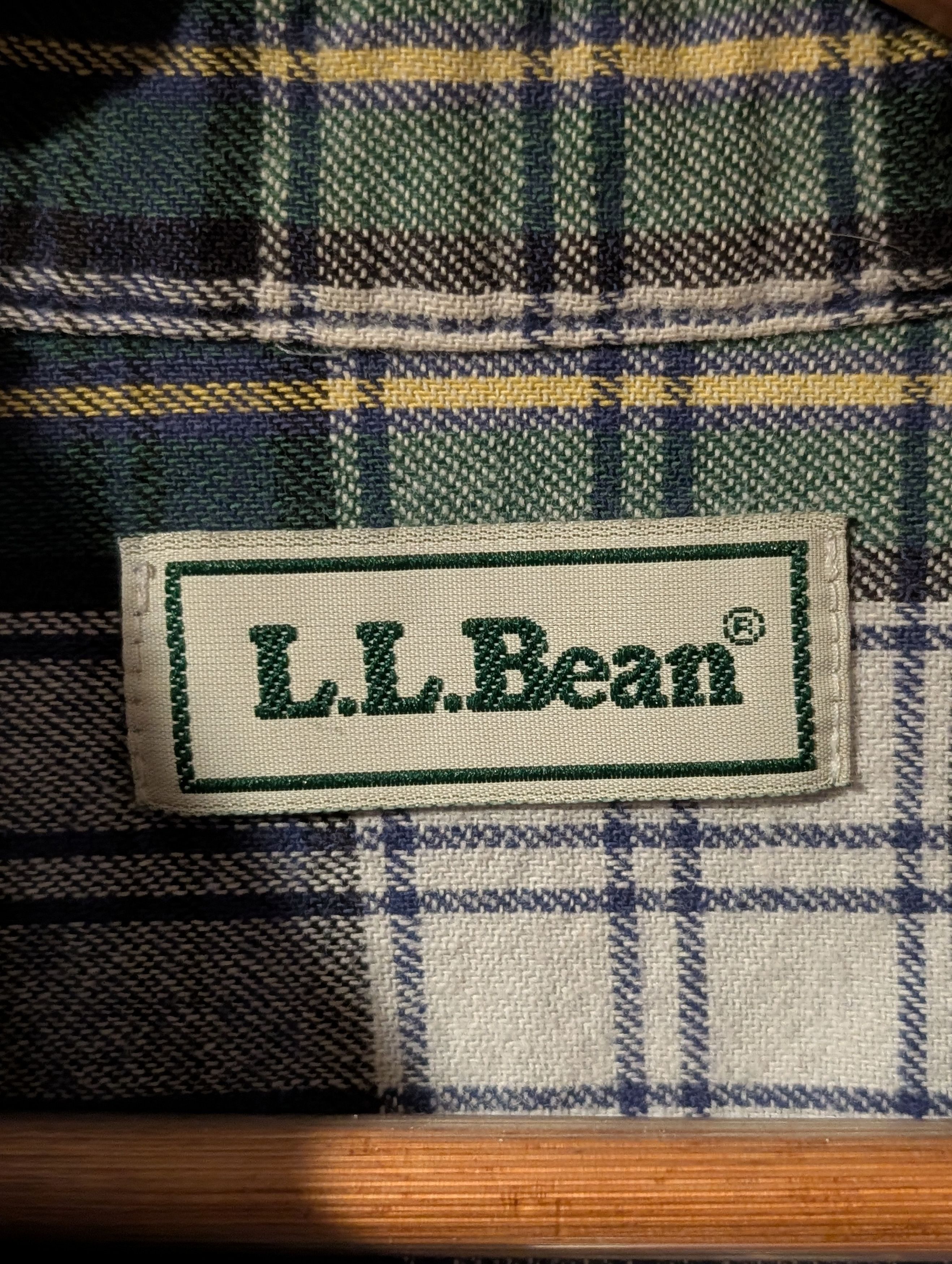L.L. Bean Vintage L.L. Bean Flannel Lined Denim Shirt Jacket Plaid Size US L / EU 52-54 / 3 - 2 Thumbnail
