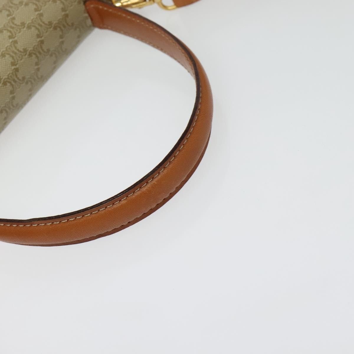 Celine CELINE Macadam Canvas Hand Bag Pvc Beige Gold Size ONE SIZE - 7 Thumbnail