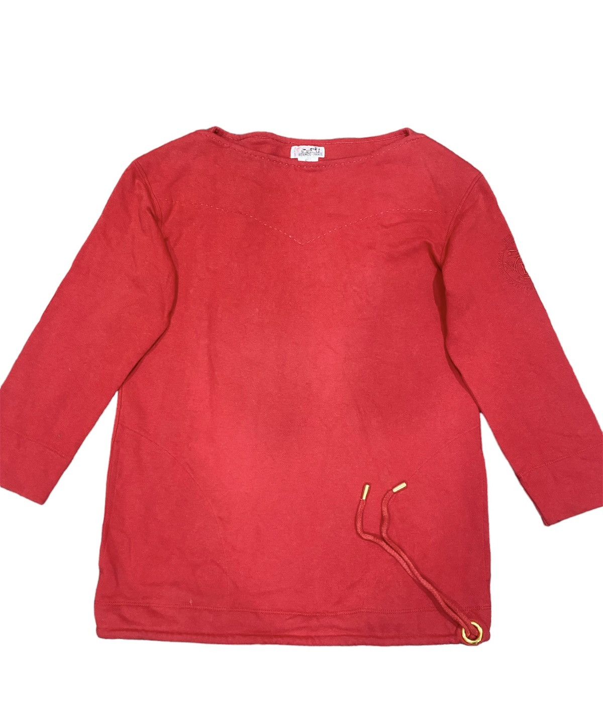 Hermes × Vintage HERMES PARIS SWEATSHIRT RED LOGO AT THE SLEEVE Size US S / EU 44-46 / 1 - 2 Thumbnail