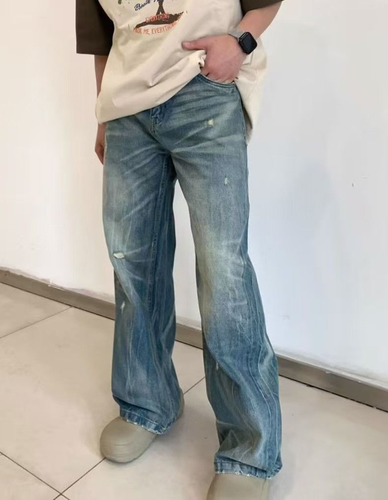 Japanese Brand Washed vintage distressed flared jeans Size US 32 / EU 48 - 2 Thumbnail