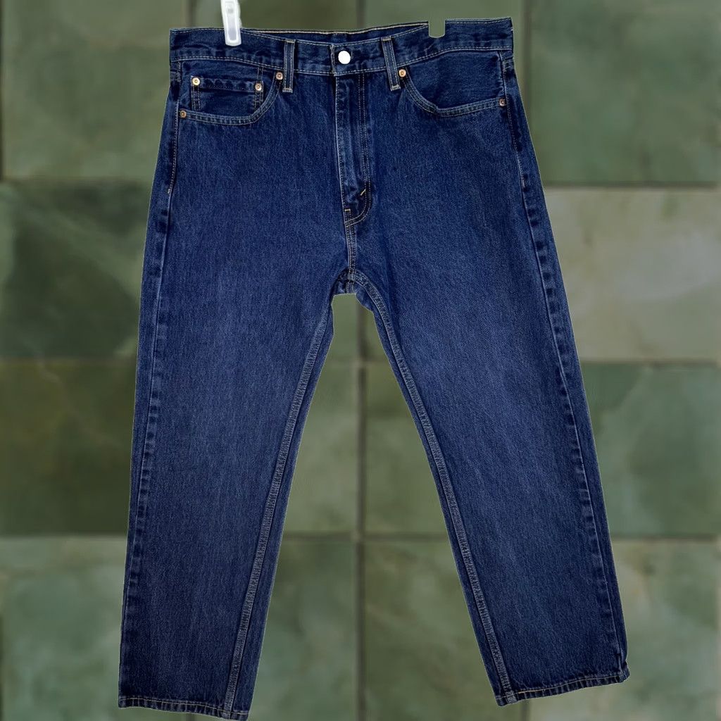 Levi's Levi’s 505 Jeans Mens 36 x 30 Denim Blue Straight Regular Fit Mid Rise Zip Fly Button Closure Size US 36 / EU 52 - 1 Thumbnail