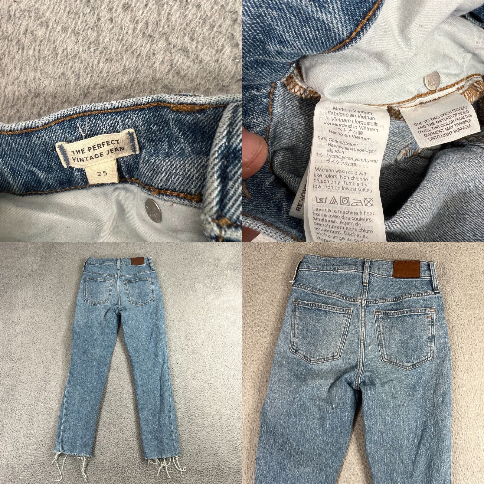 Madewell VINTAGE Madewell Women’s Jeans Tapered Fit High Rise Light Wash 27Inch Size 27" / US 4 / IT 40 - 8 Thumbnail
