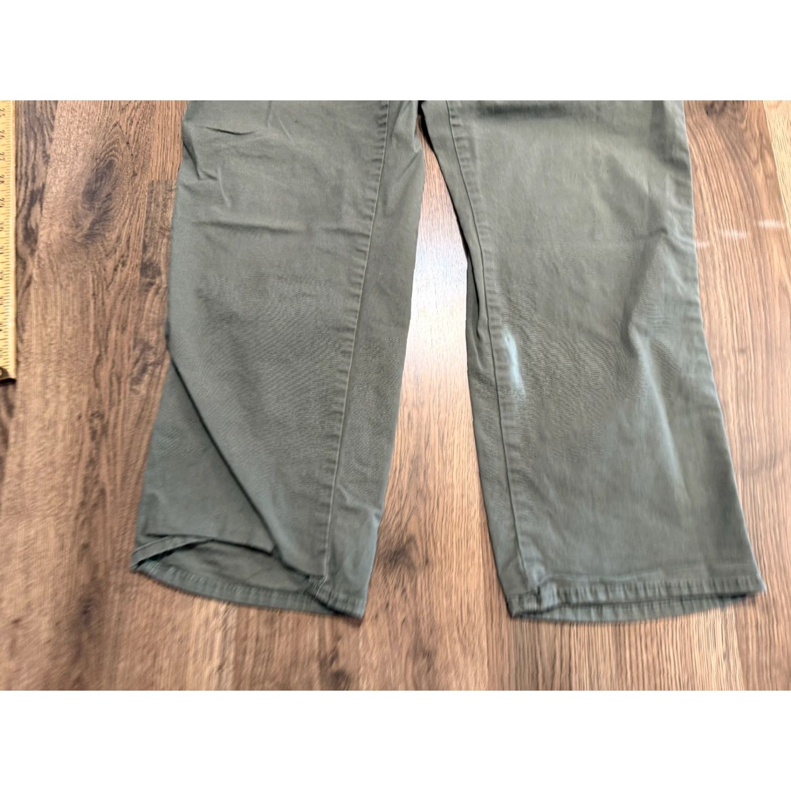 Lee Lee Pants Women's Small Green Workwear High Rise Straight Pockets Outdoor Cotton Chino Size 28" / US 6 / IT 42 - 2 Thumbnail