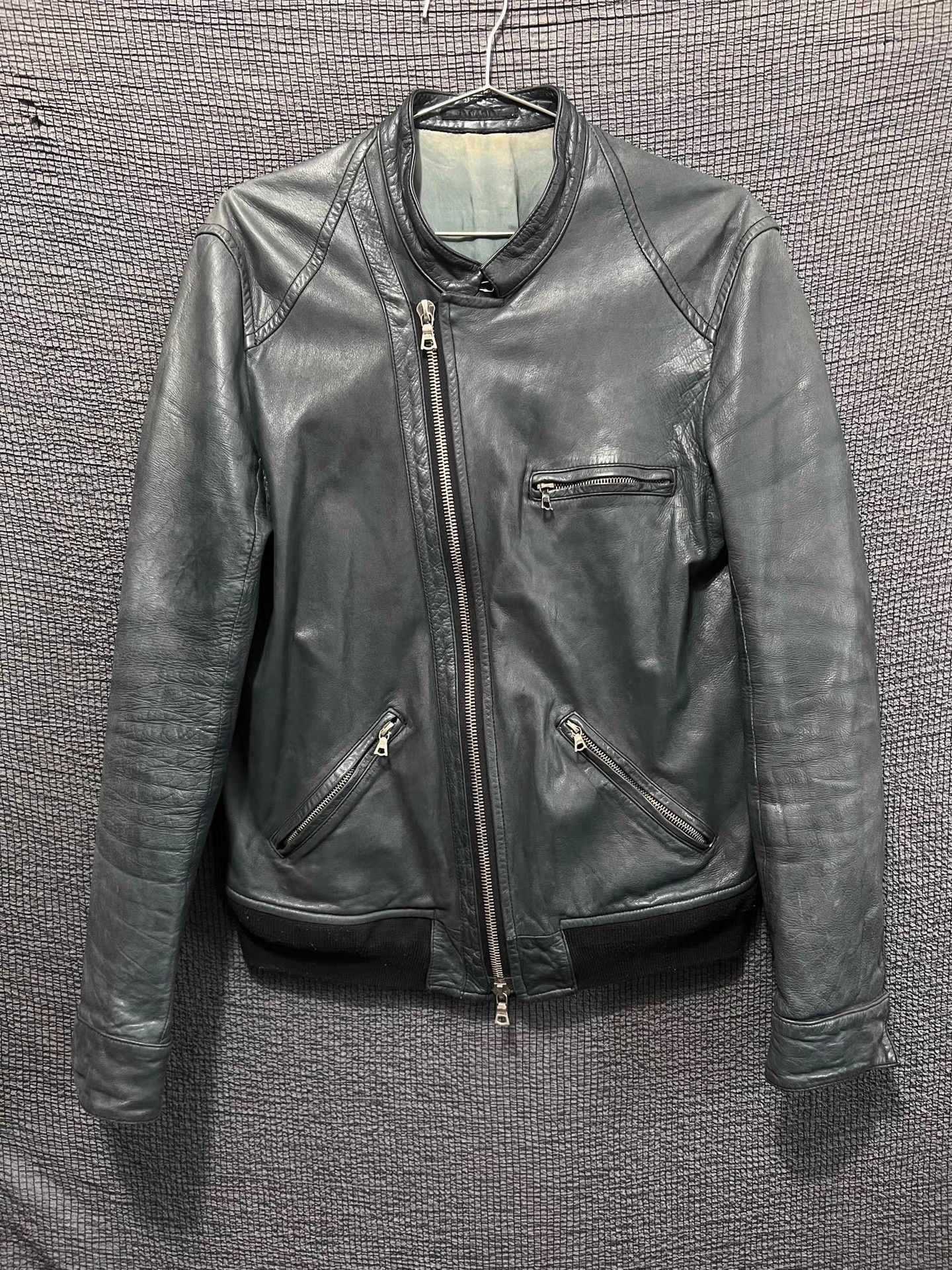 The Viridi-anne The Viridi Anne asymmetrical zip cowhide leather jacket Size US S / EU 44-46 / 1 - 1 Thumbnail