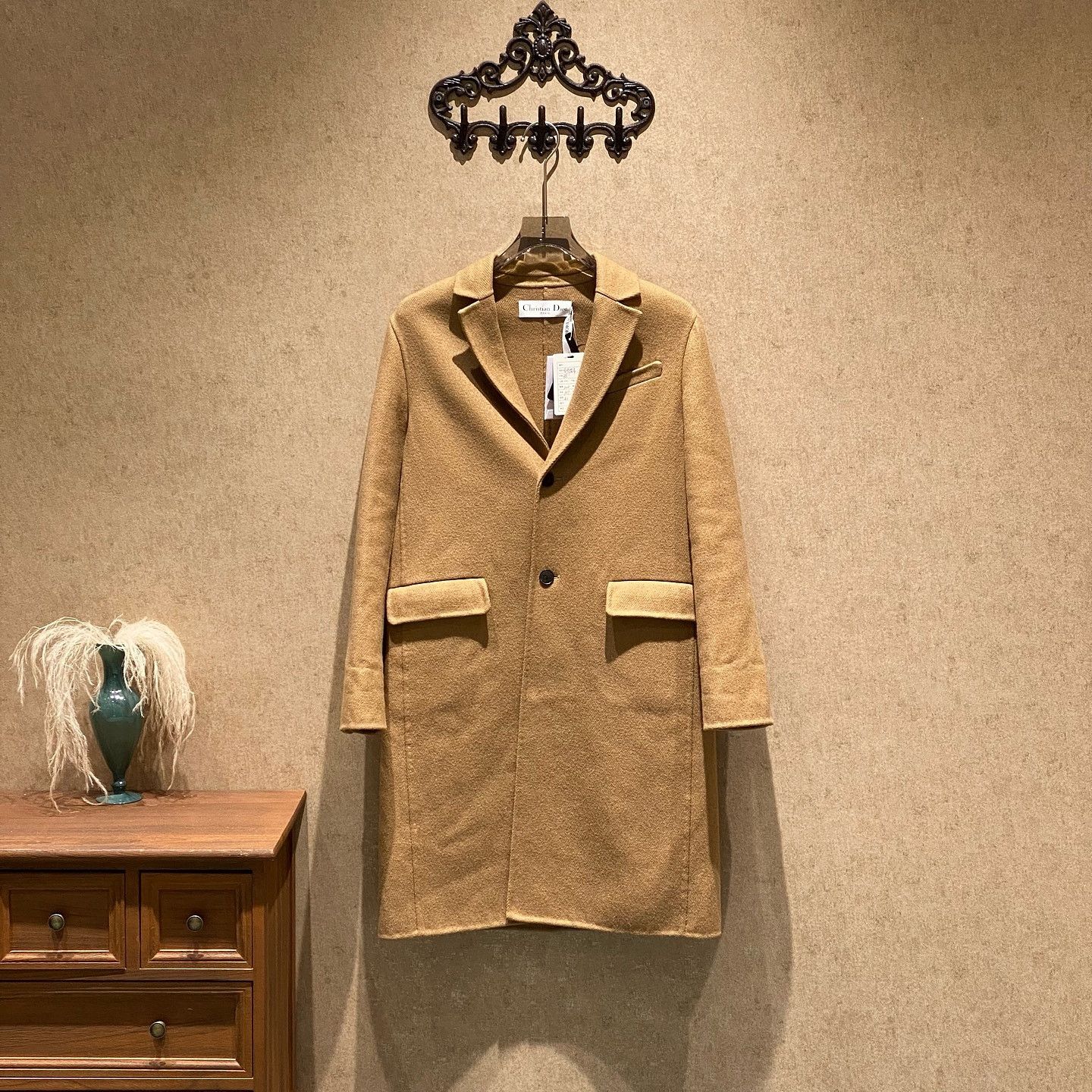 Dior Dior Camel Wool Coat Size 38 Size S / US 4 / IT 40 - 1 Thumbnail