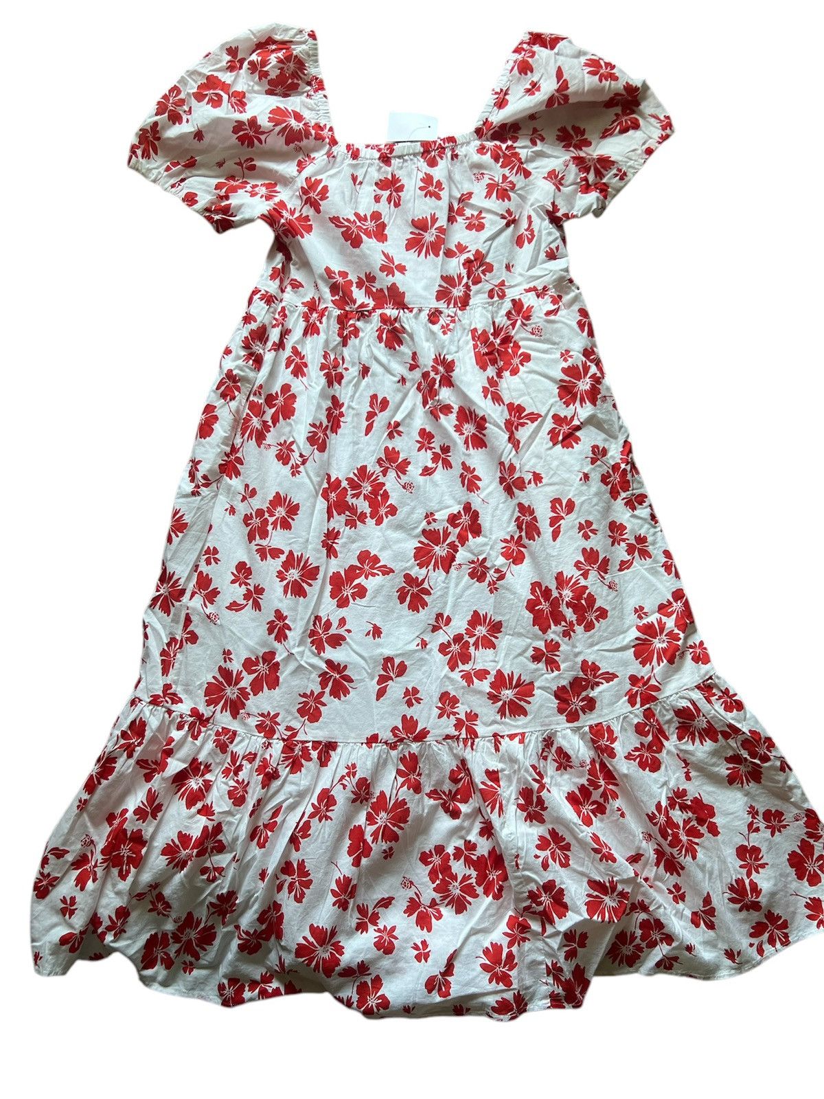 J.Crew J. Crew Floral Tiered Puff Sleeve Midi Dress | 4 NWT Size S / US 4 / IT 40 - 2 Thumbnail