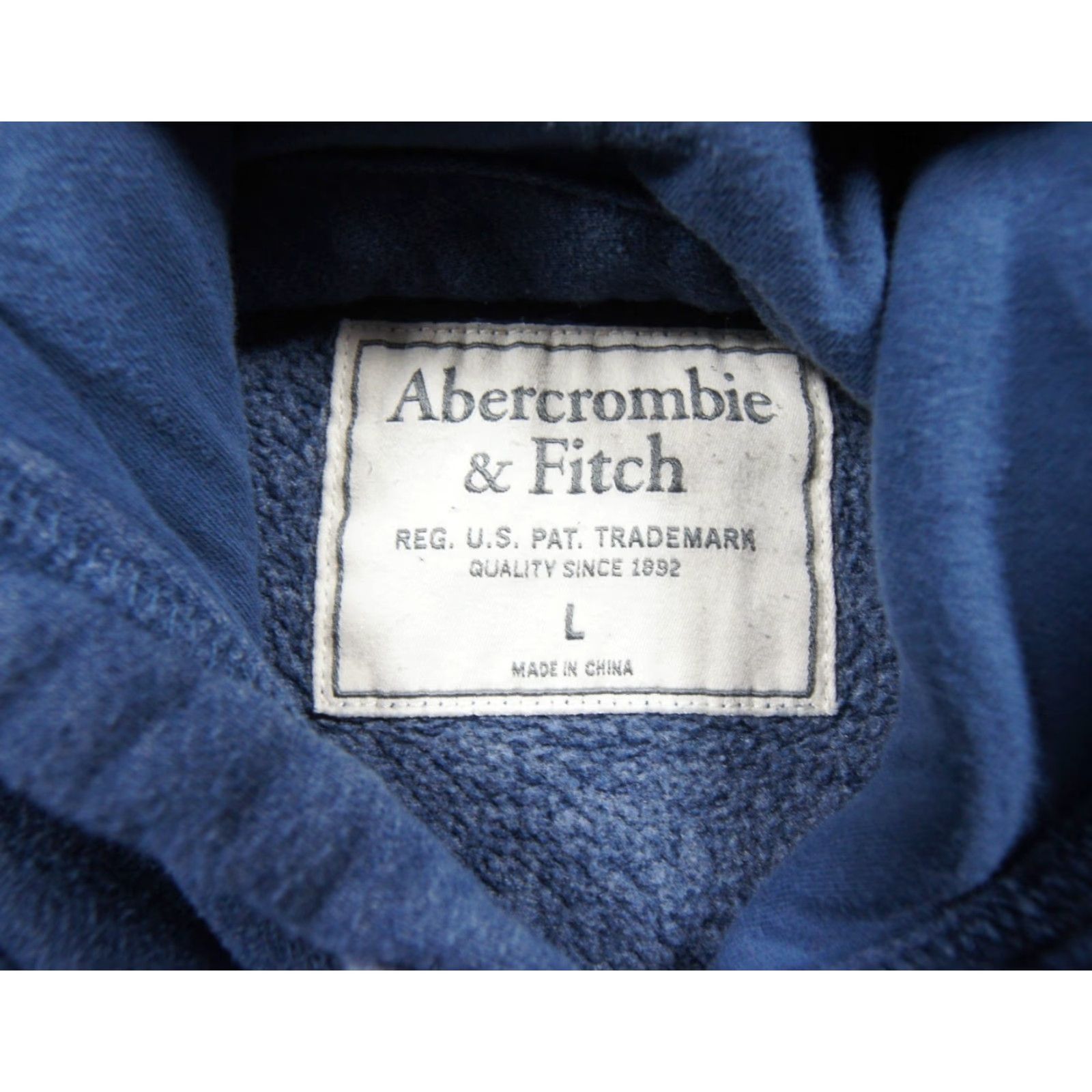 Abercrombie & Fitch Abercrombie & Fitch Sweatshirt Mens Large Blue Hoodie Fleece Pullover Logo Size US L / EU 52-54 / 3 - 6 Thumbnail