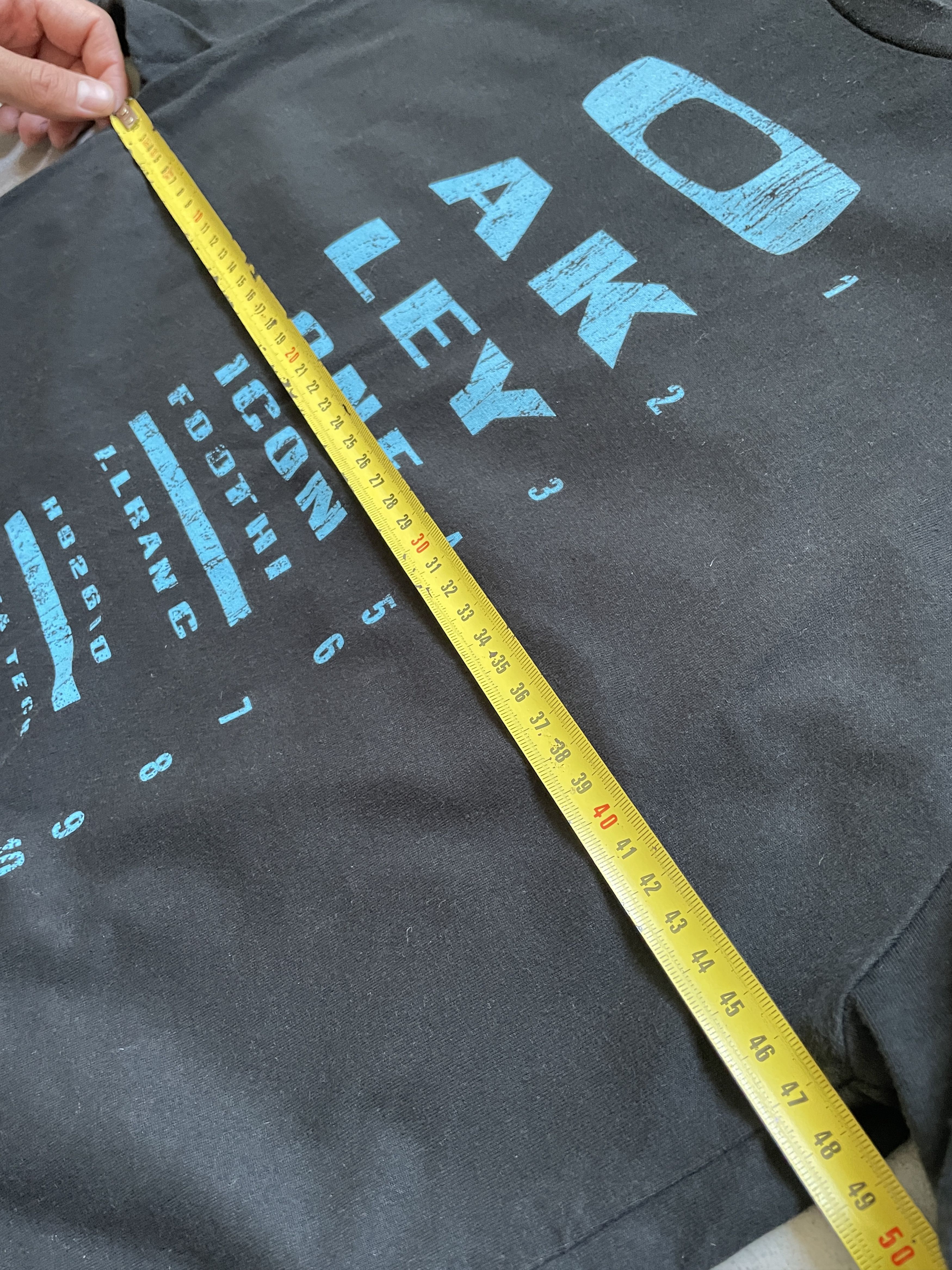 Oakley Y2K OAKLEY EYE EXAMINATION OPTIC BLACK TURQOUISE TEE Size US M / EU 48-50 / 2 - 7 Thumbnail