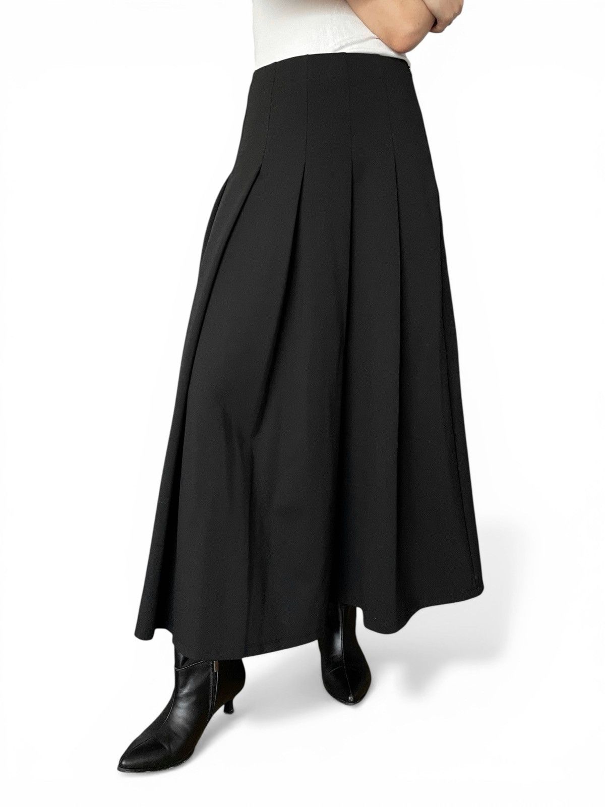 ME+EM ME+EM Pleated Maxi A-Line Skirt – Black – Size UK 10 / US 6 Size 28" / US 6 / IT 42 - 3 Thumbnail