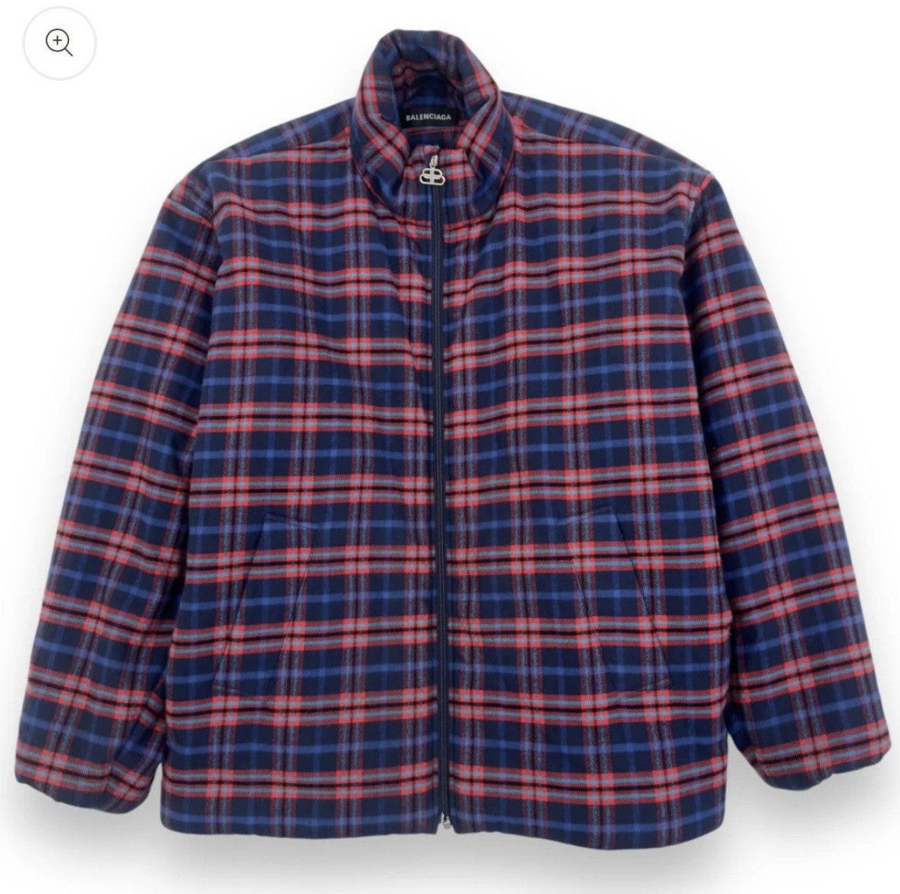 Balenciaga Oversized Cocoon Padded Flannel Jacket Size US M / EU 48-50 / 2 - 1 Thumbnail