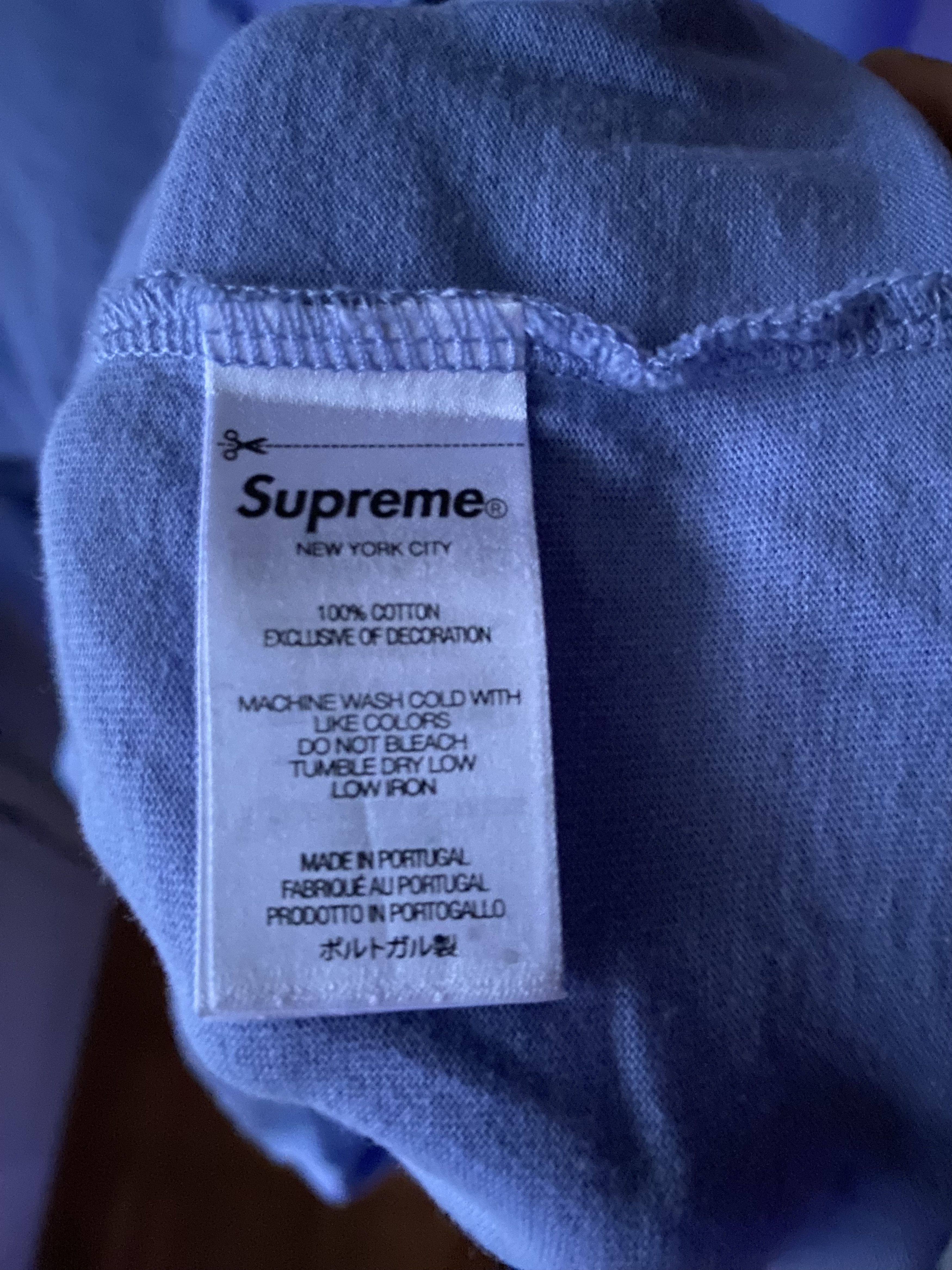 Supreme Supreme Small Box L/S Lavender Blue Size US L / EU 52-54 / 3 - 6 Thumbnail