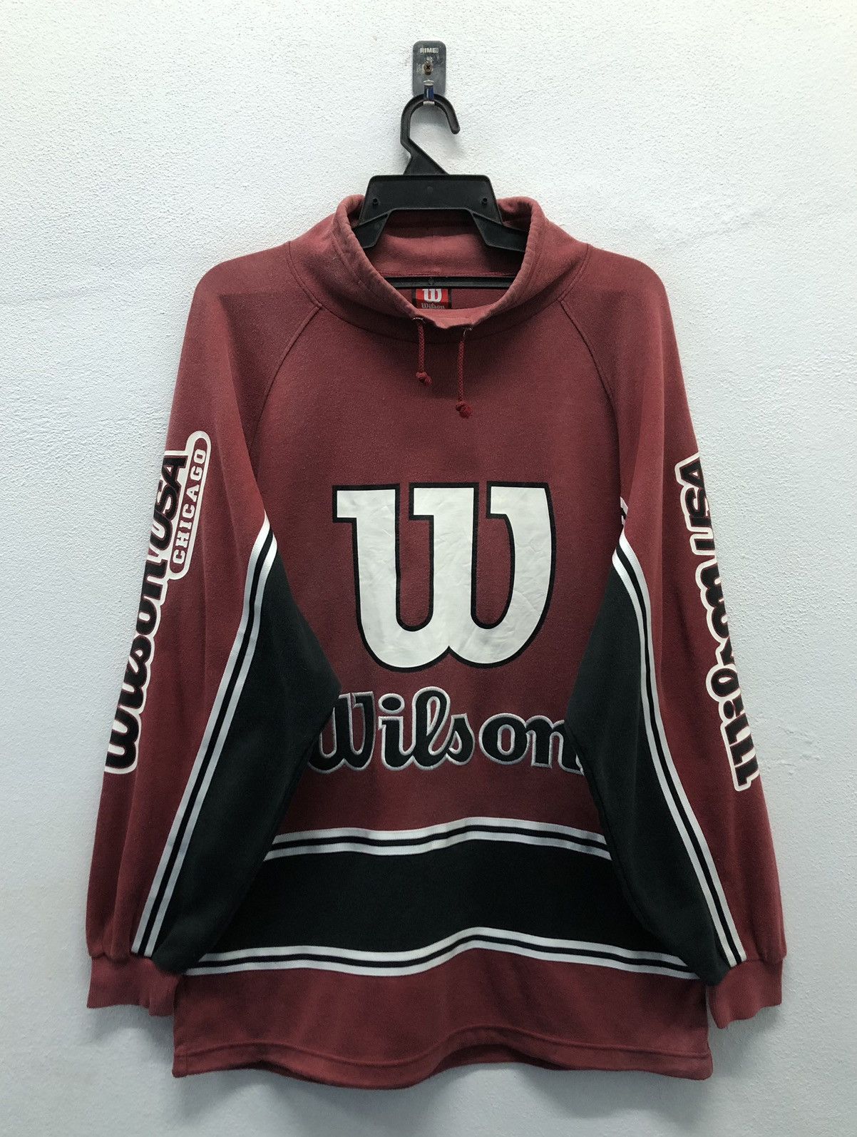 Wilson Wilson USA Chicago Colorblock Hoodie - Maroon/Black Size US L / EU 52-54 / 3 - 1 Thumbnail