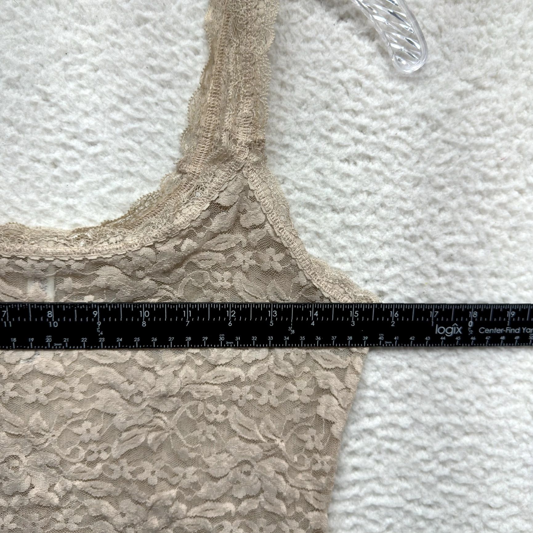 Vintage VINTAGE Gilligan & O'Malley Camisole Tank Top M Beige Lace Boho Fairy Grunge Womens Size M / US 6-8 / IT 42-44 - 6 Thumbnail