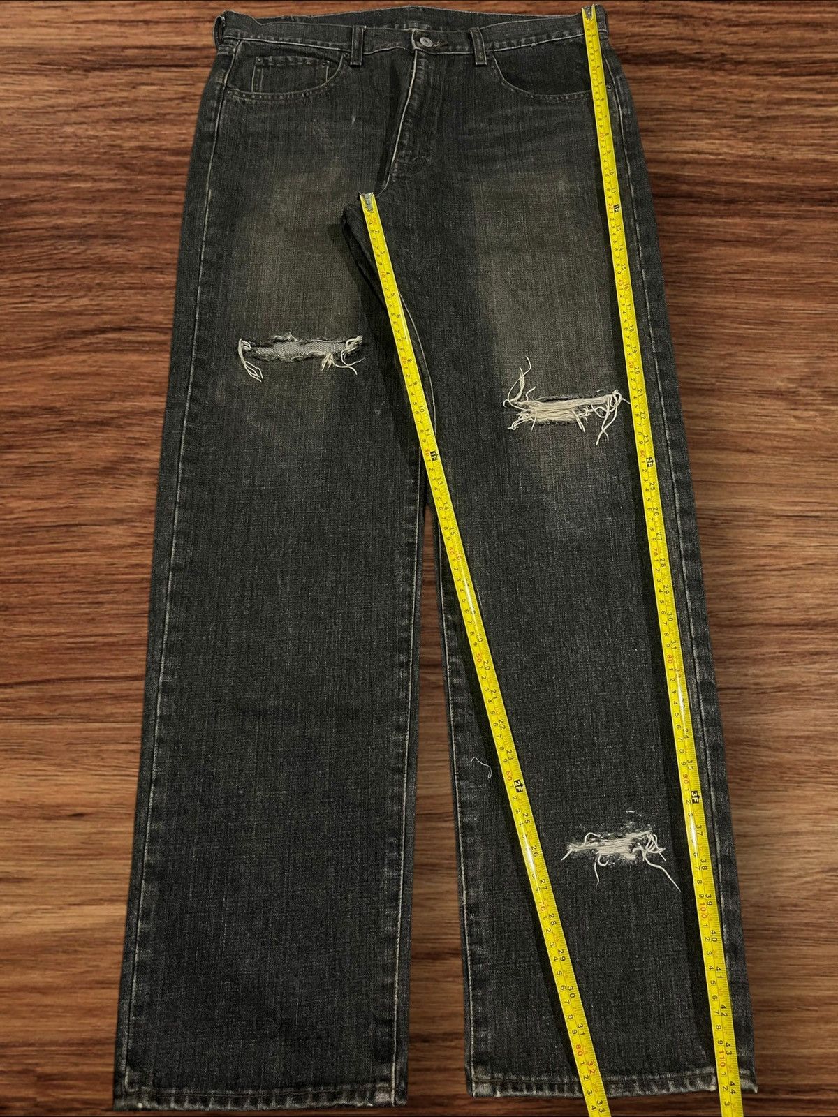 Japanese Brand Vintage Japanese Brand Bobson Black Washed Distressed Jeans Size US 36 / EU 52 - 15 Thumbnail