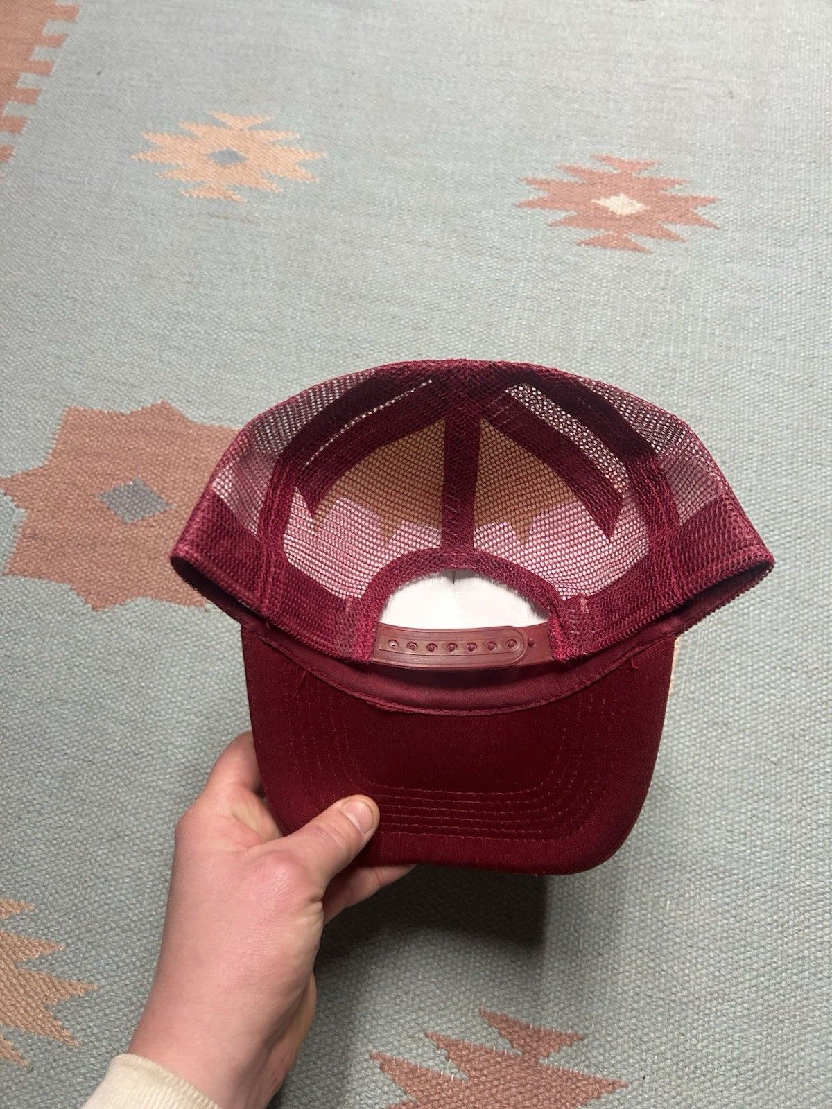 Vintage Vintage trucker hat mesh Orlando Florida USA red white snap Size ONE SIZE - 4 Thumbnail