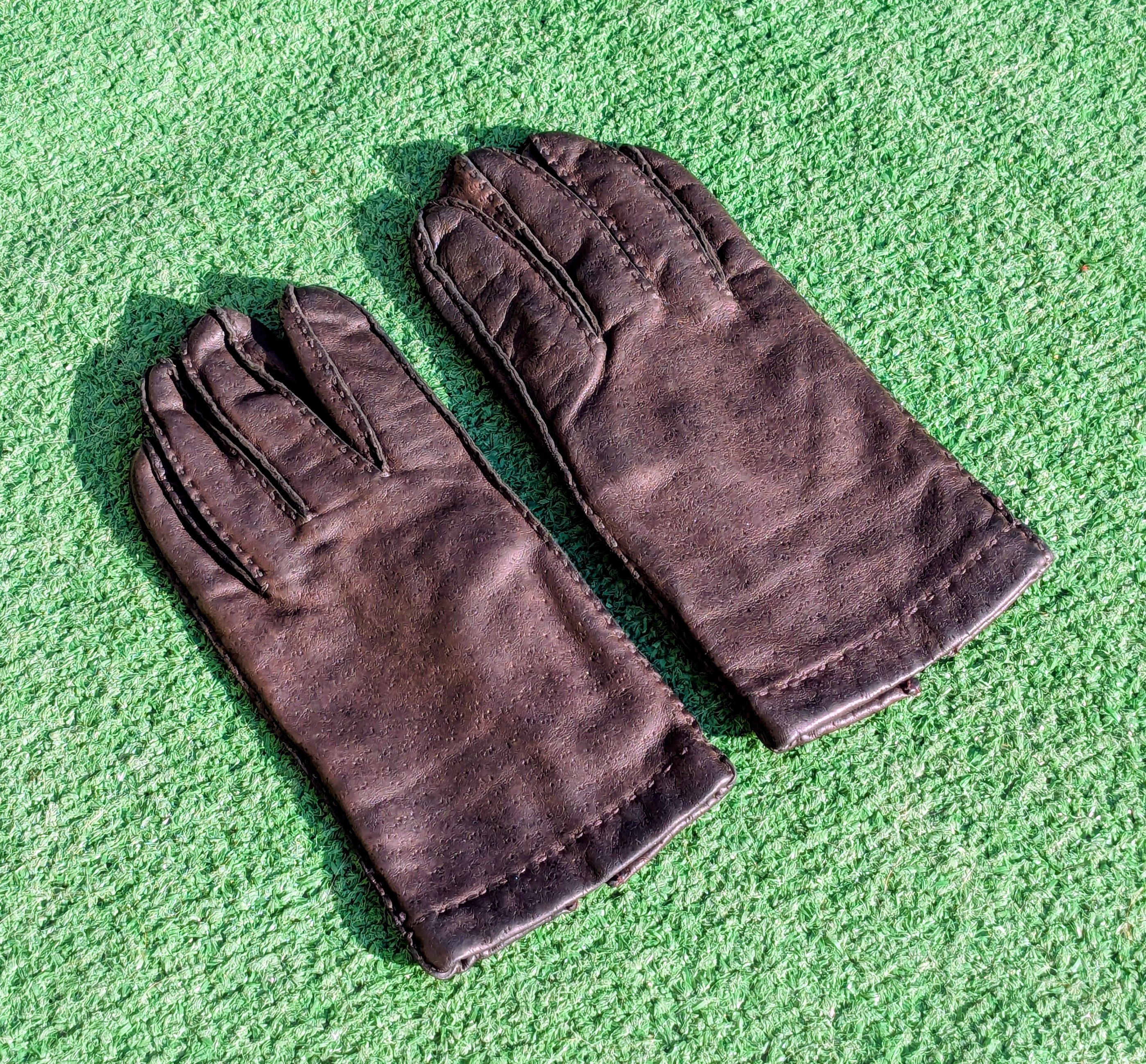 Other Vintage Leather Adult Small Lined w/Wrist Snap Gloves Pair Size ONE SIZE - 1 Thumbnail