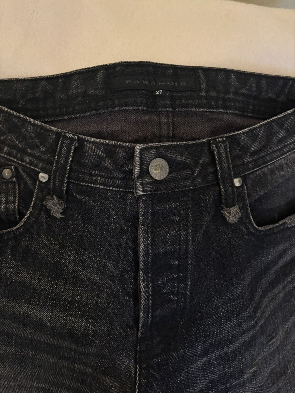 Japanese Brand Archive Paranoid Japanese Stacked Flared Jeans Size US 27 - 3 Thumbnail