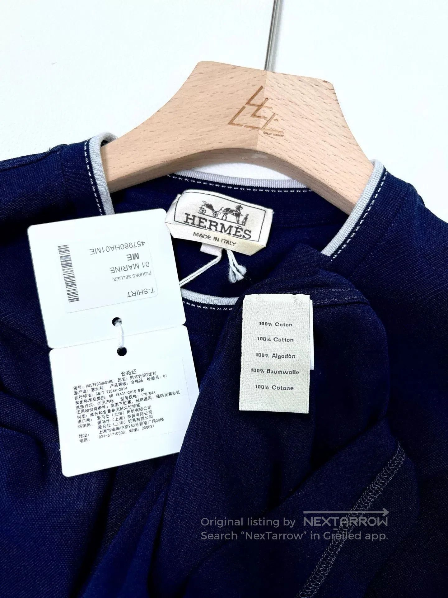 Hermes Hermes Cotton Short Sleeve T-shirt. Size US M / EU 48-50 / 2 - 5 Thumbnail