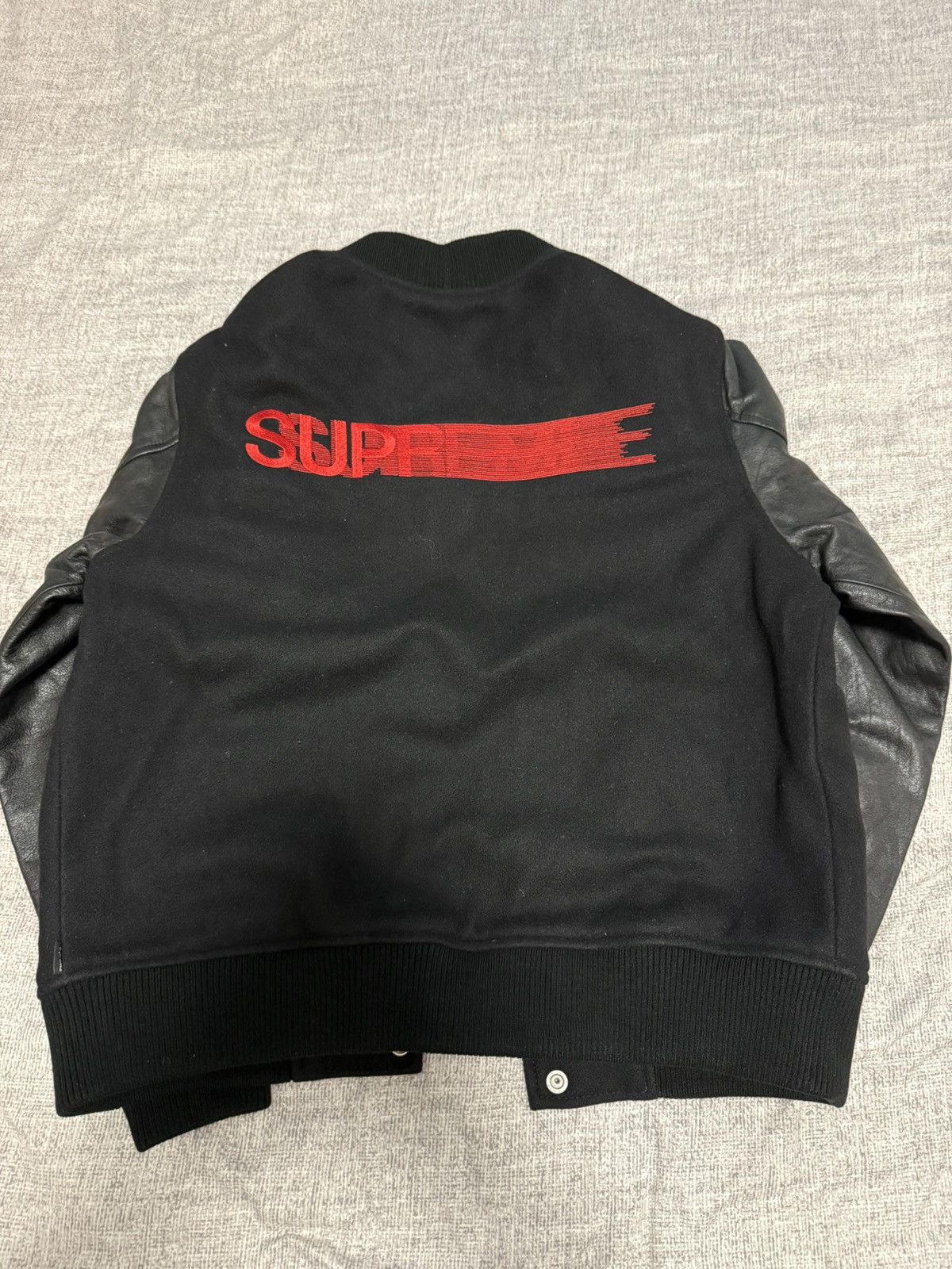 Supreme Supreme purple motion logo varsity Jacket Size US S / EU 44-46 / 1 - 1 Thumbnail