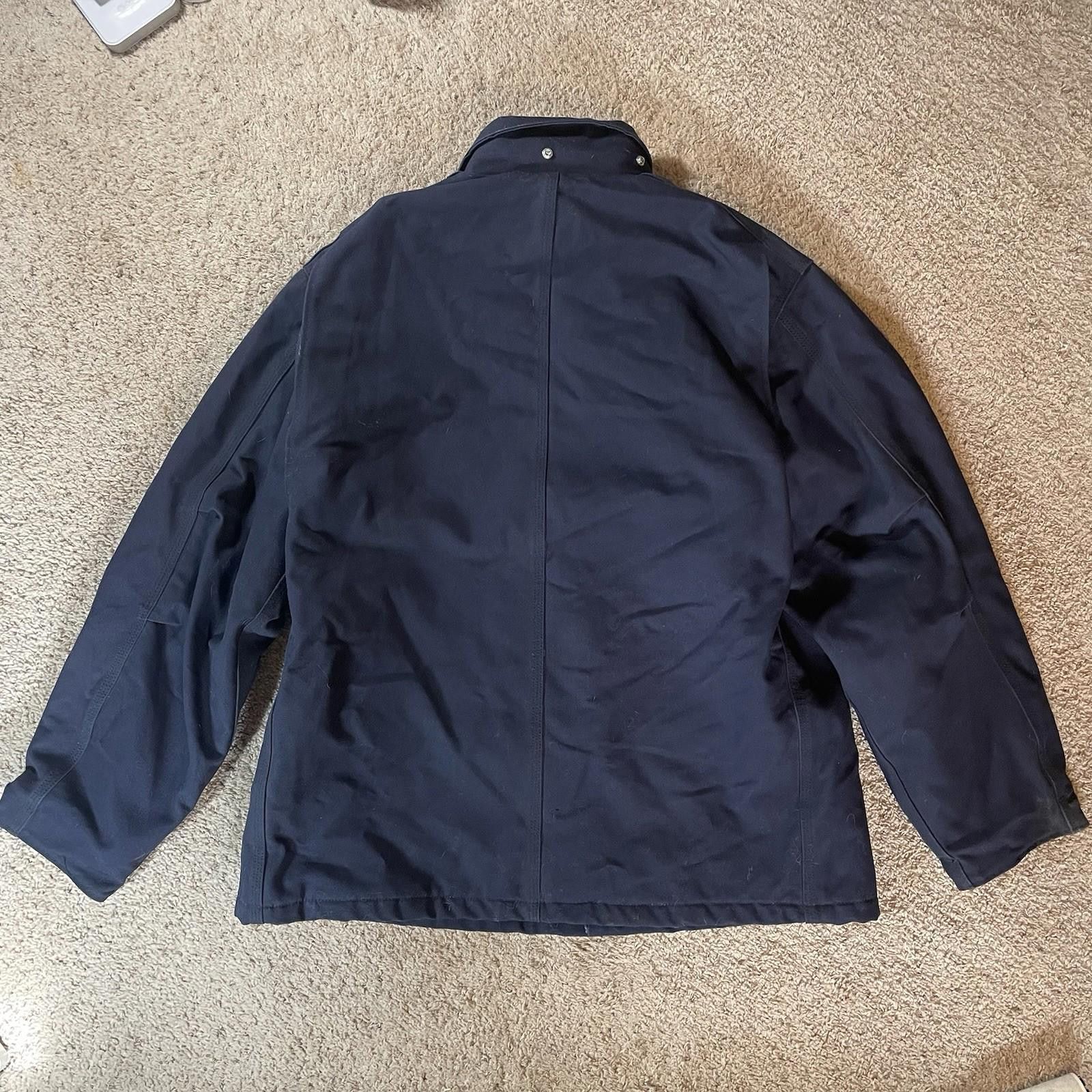 Carhartt Carhartt 101618-410 FR Duck Canvas Coat Quilt Lined Men's XL Size US XL / EU 56 / 4 - 2 Thumbnail