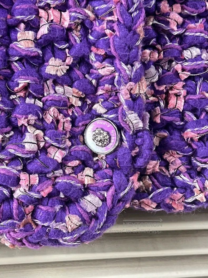 Chanel Chanel Purple woven short coat Size XS / US 0-2 / IT 36-38 - 4 Thumbnail