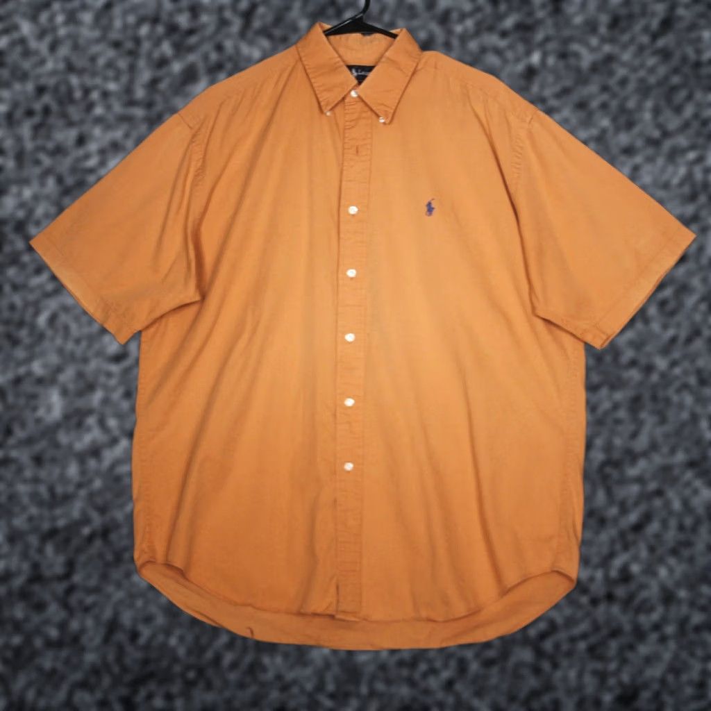 Ralph Lauren Ralph Lauren Shirt Size L Orange Mens Blaire Fit Short Sleeve Button Down Size US L / EU 52-54 / 3 - 1 Thumbnail
