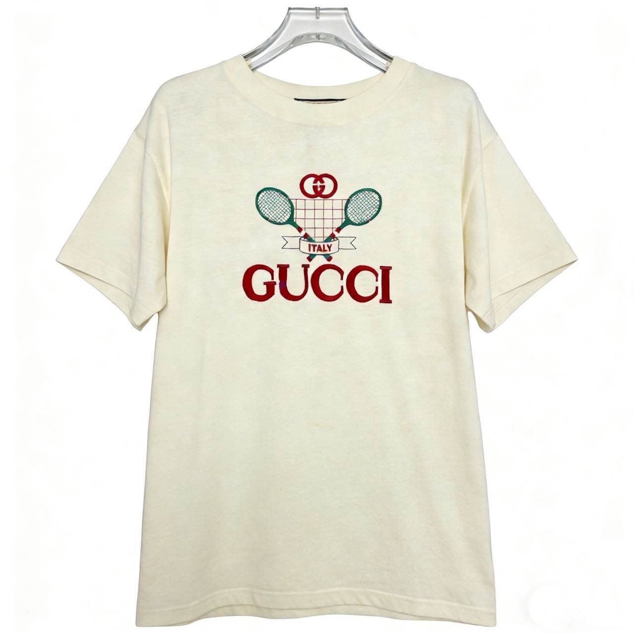 Gucci Gucci Tennis Print Casual Short Sleeve T-shirt K26WX Size XS / US 0-2 / IT 36-38 - 1 Thumbnail