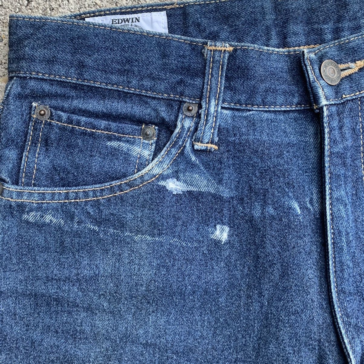 Edwin Vintage 90s Edwin Japan Indigo Blue Jeans Straight Denim W29 Size US 29 - 5 Thumbnail