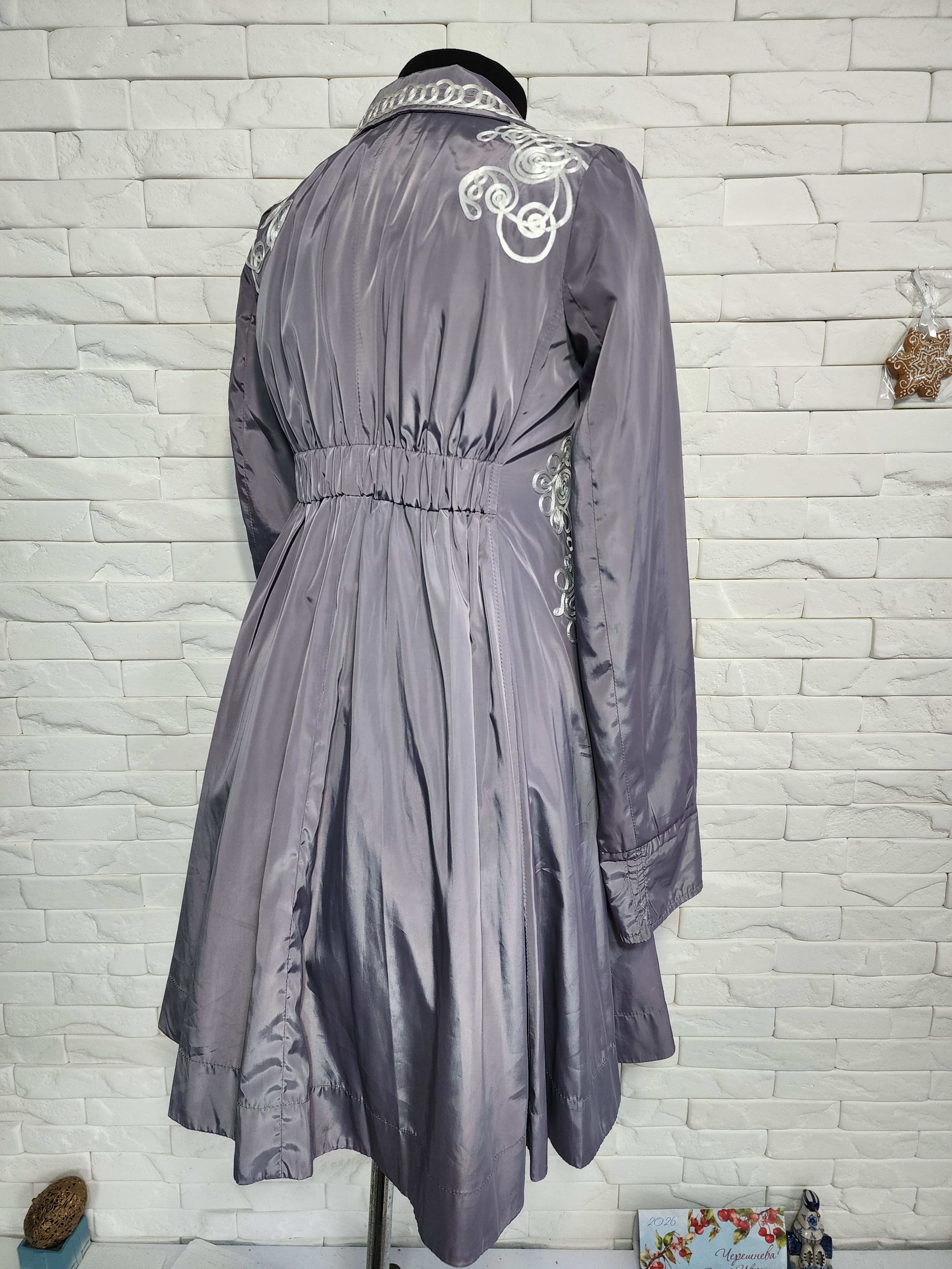 Other Gray Jacket: Elegant Women's Belted Coat with Pockets Size M / US 6-8 / IT 42-44 - 5 Thumbnail