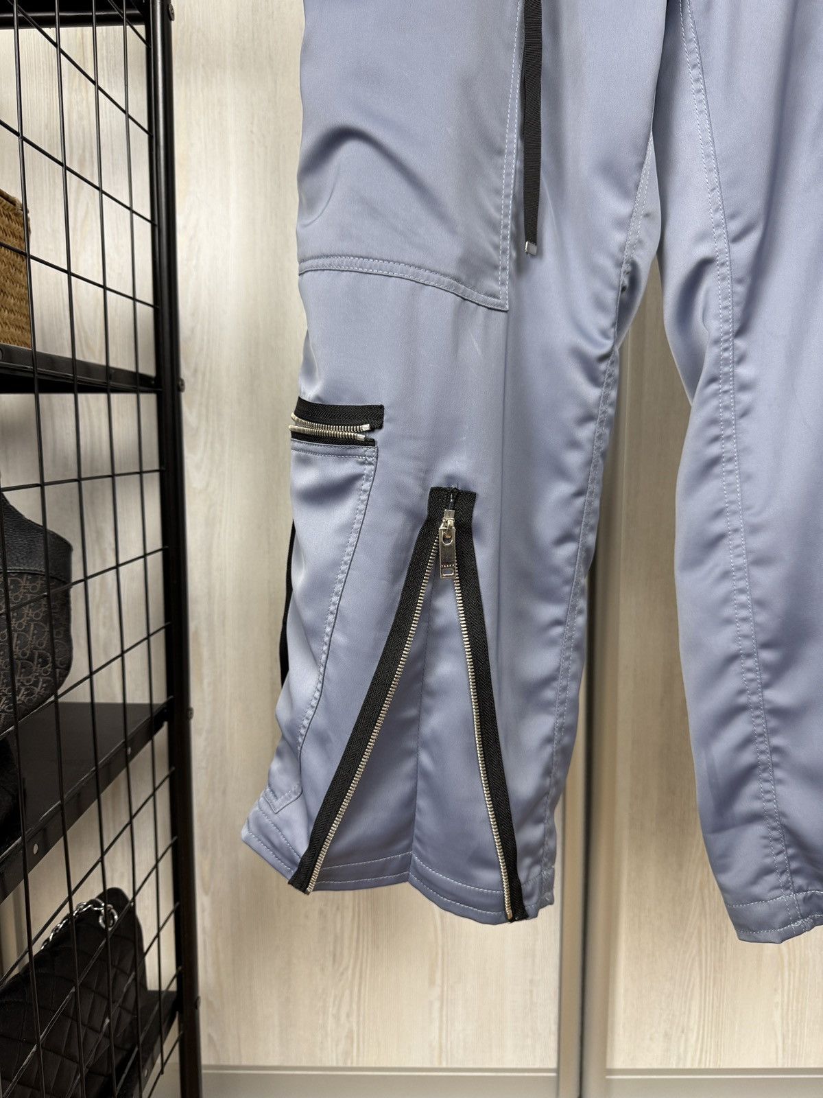 Japanese Brand SS20 TAAKK MULTI ZIPPER NYLON Grey-Blue PANTS y2k cargo Size US 32 / EU 48 - 6 Thumbnail