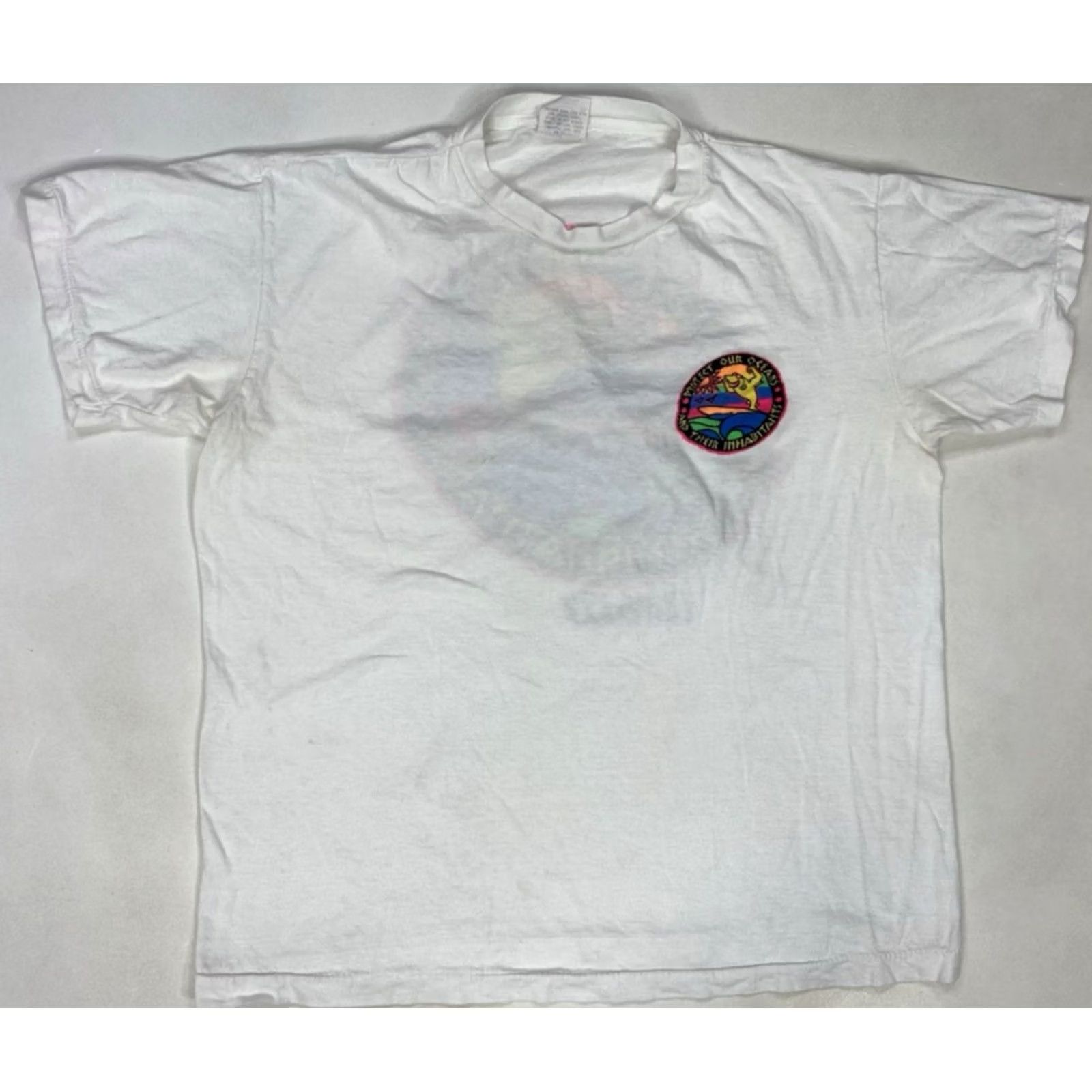 Vintage VINTAGE Protect Our Oceans Their Inhabitants T-shirt Women XL 90s Single Stitch Size XL / US 12-14 / IT 48-50 - 3 Thumbnail