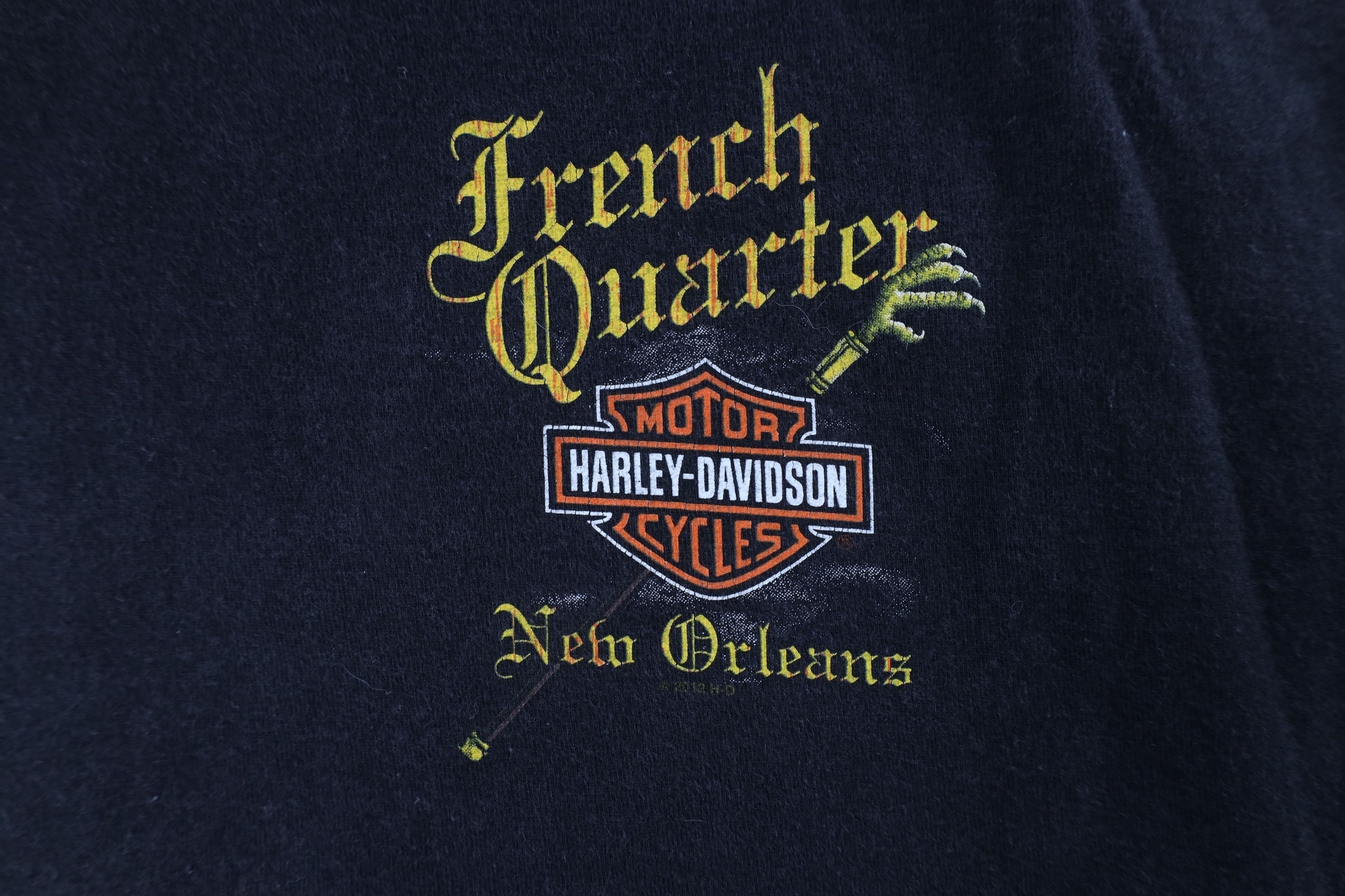 Harley Davidson × Vintage Vintage Y2K Harley Davidson Orleans Quarter Voodoo T-Shirt Size US L / EU 52-54 / 3 - 4 Thumbnail