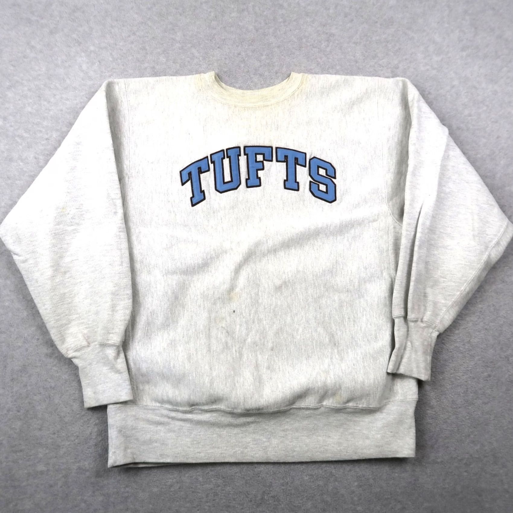 Champion VINTAGE Champion Reverse Weave Tufts University Crewneck Sweatshirt L Gray Mens Size US L / EU 52-54 / 3 - 2 Thumbnail