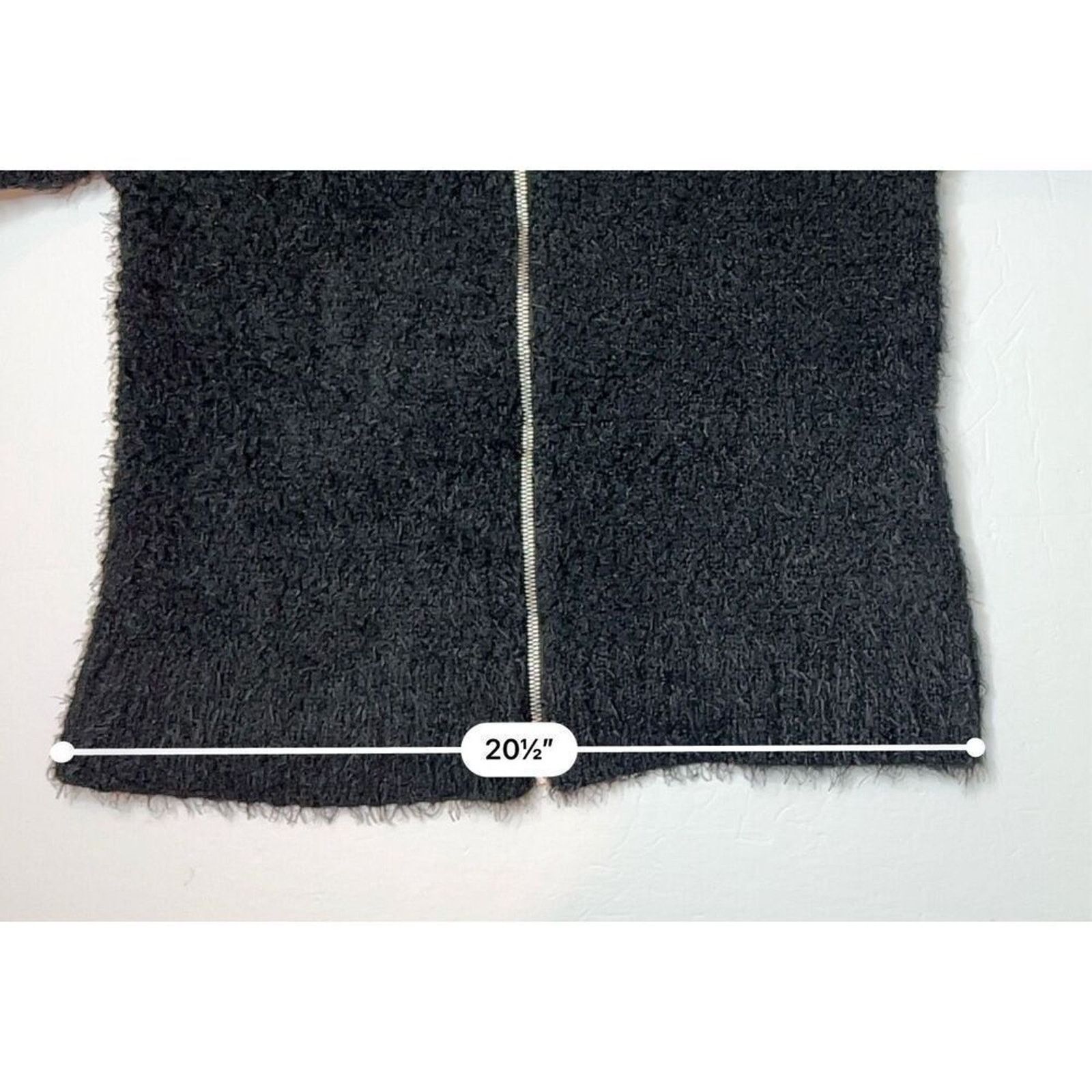 & Other Stories New Directions Petite Black Zipper Cardigan Sweater MEDIUM Size M / US 6-8 / IT 42-44 - 6 Thumbnail