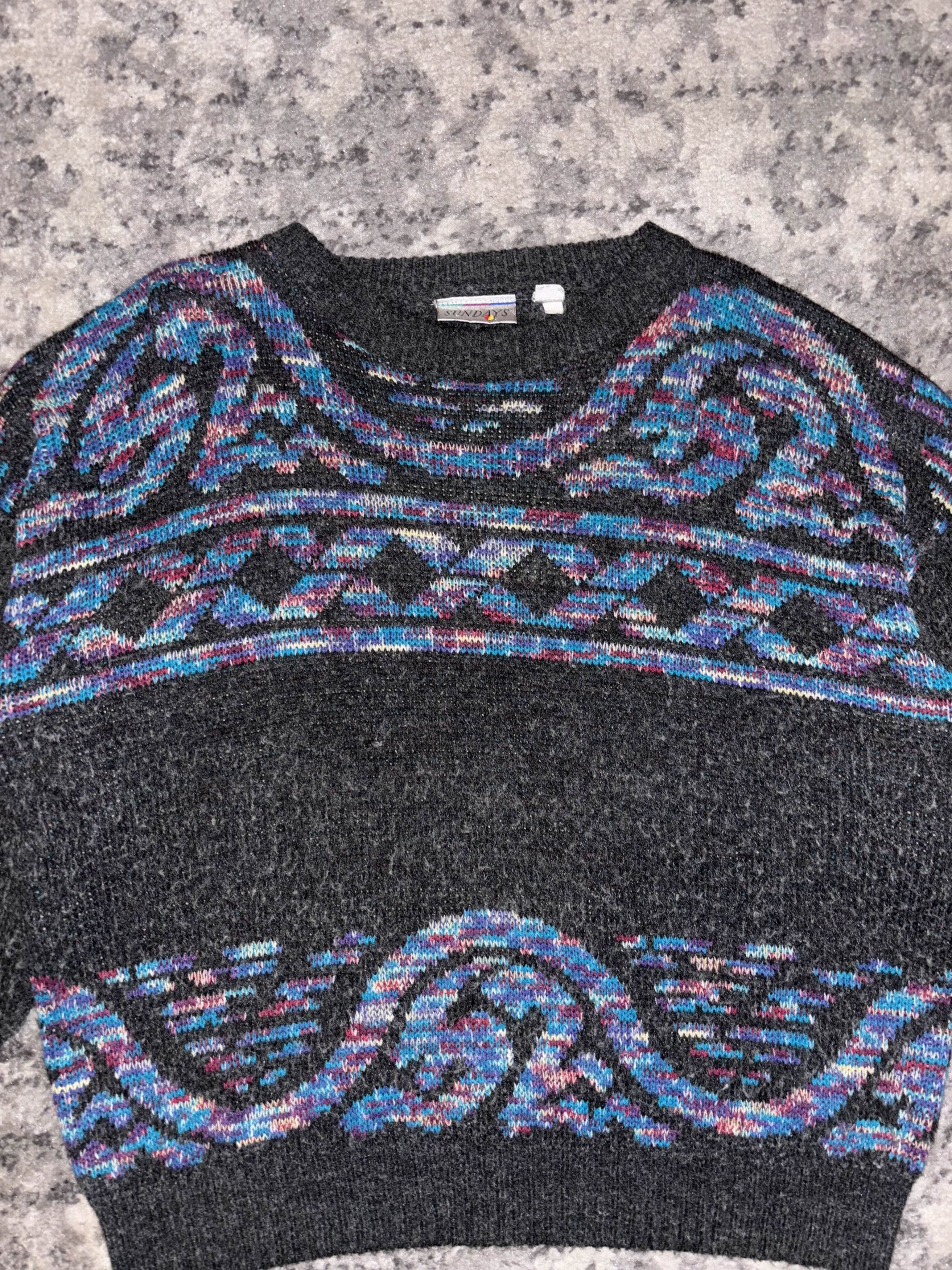 Vintage Vintage 90s Abstract Knit Sweater Size US L / EU 52-54 / 3 - 2 Thumbnail