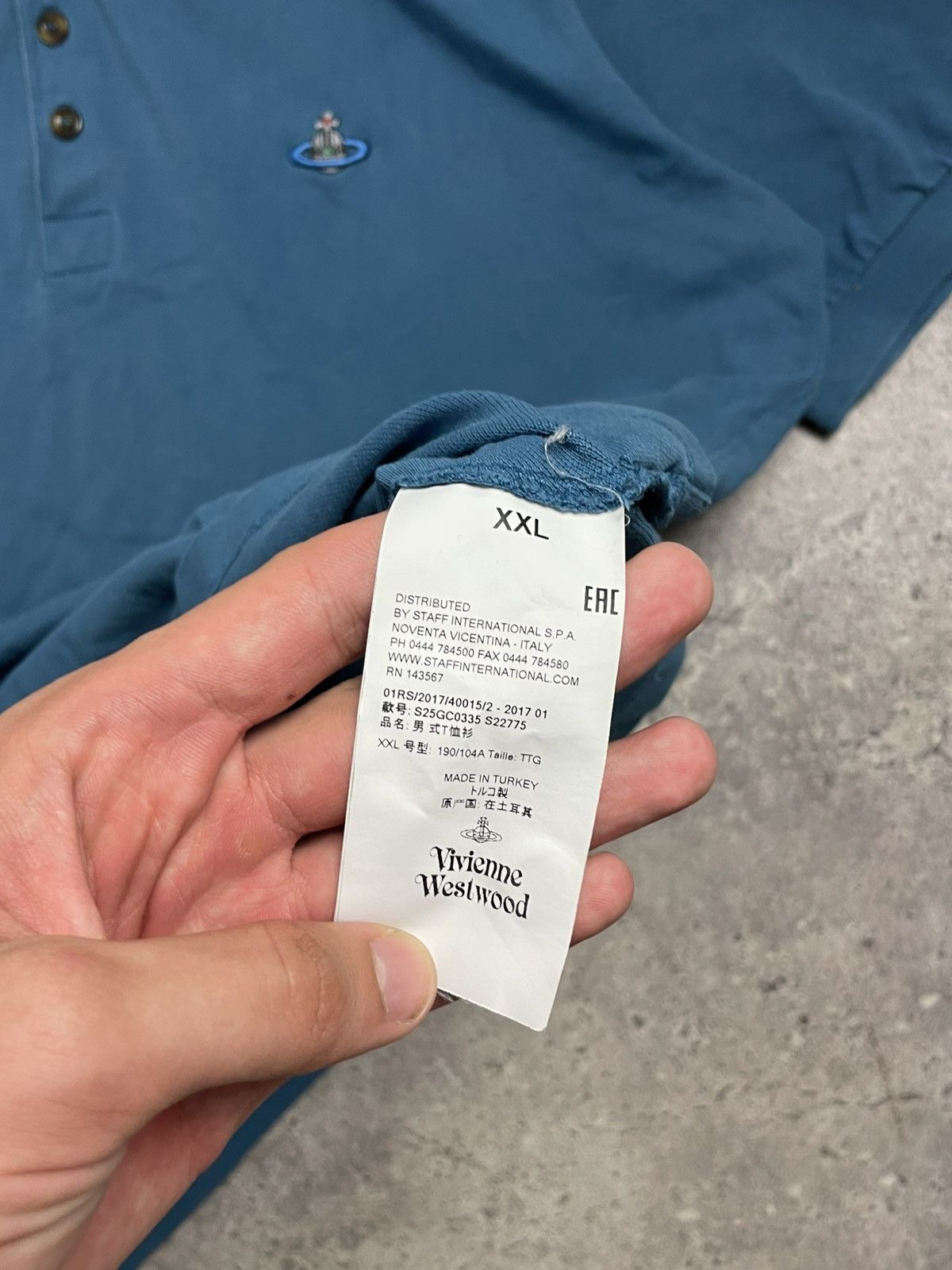 Vivienne Westwood Vintage Vivienne Westwood Polo Shirt Logo Orb Basic Luxury Size US XXL / EU 58 / 5 - 6 Thumbnail